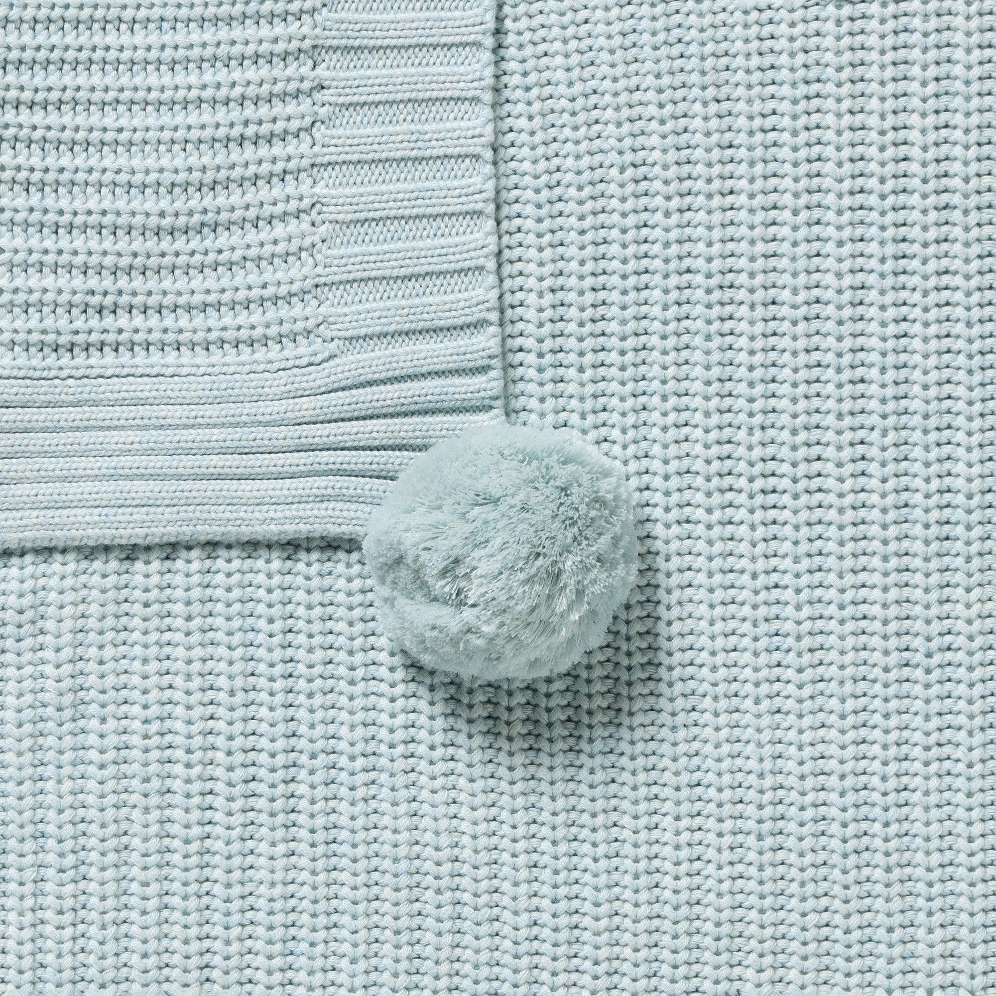 Wilson & Frenchy - Cloud Blue Organic Knitted Blanket