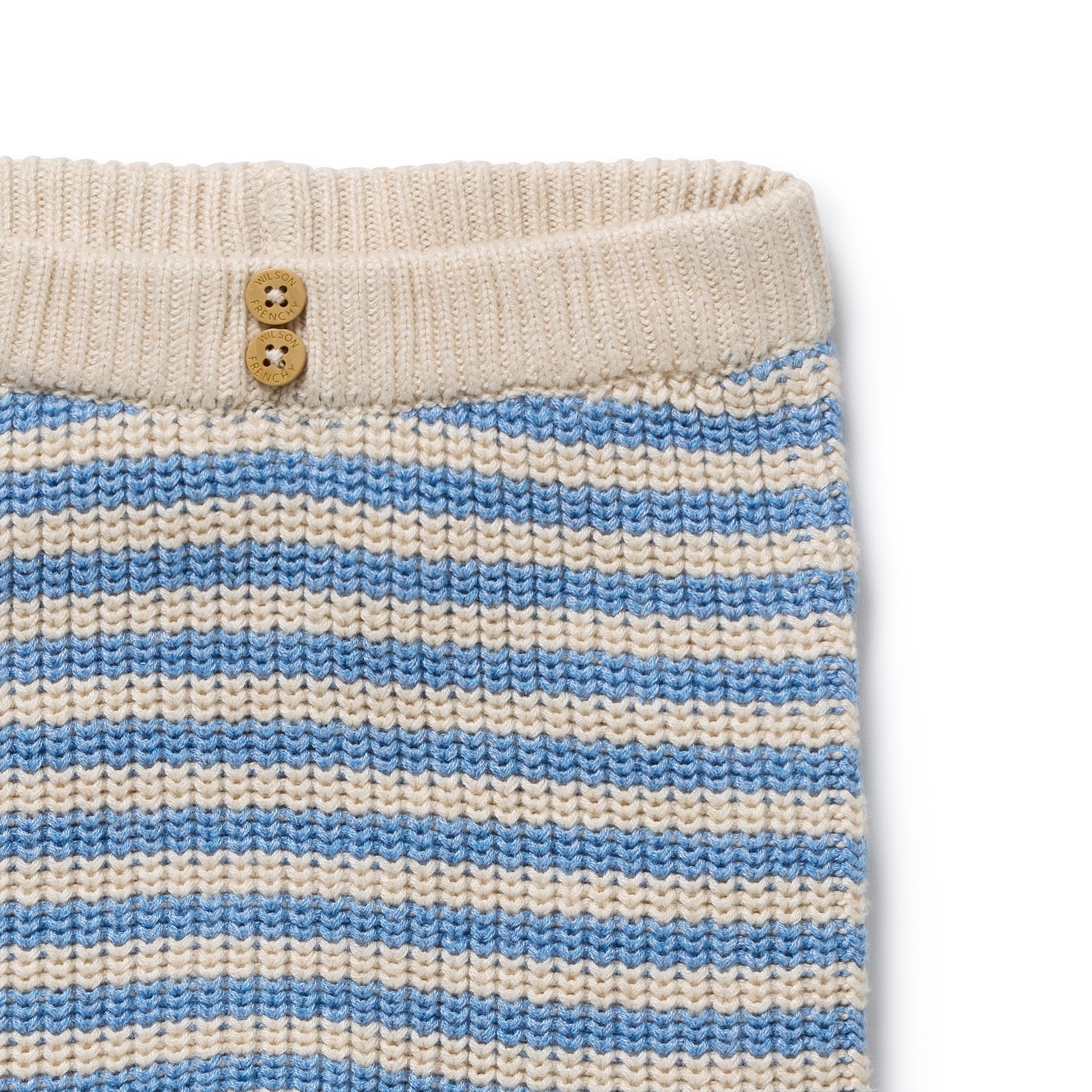 Wilson & Frenchy - Frosted Blue Organic Knitted Stripe Legging