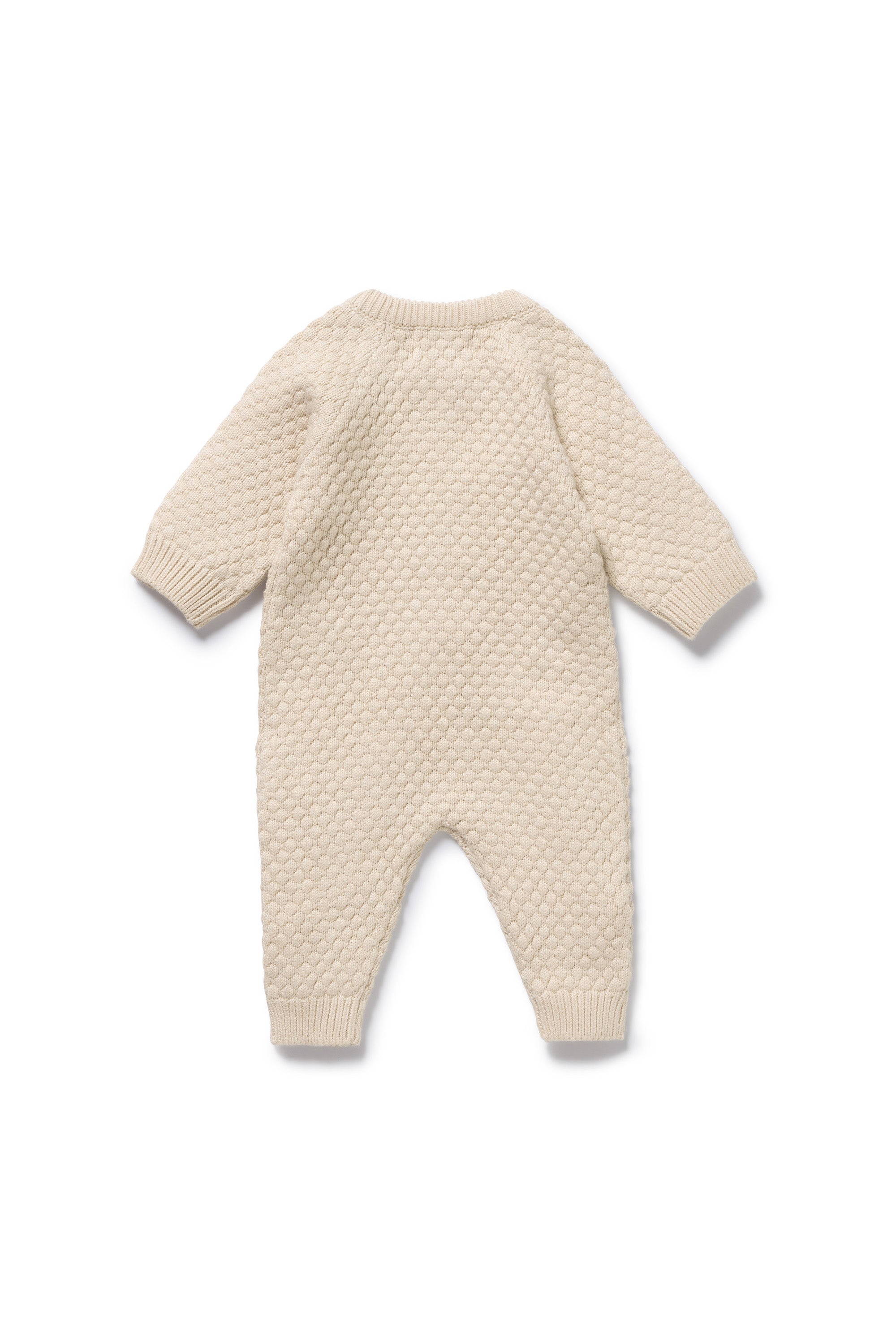 Wilson & Frenchy - Cream Organic Knitted Bubble Growsuit