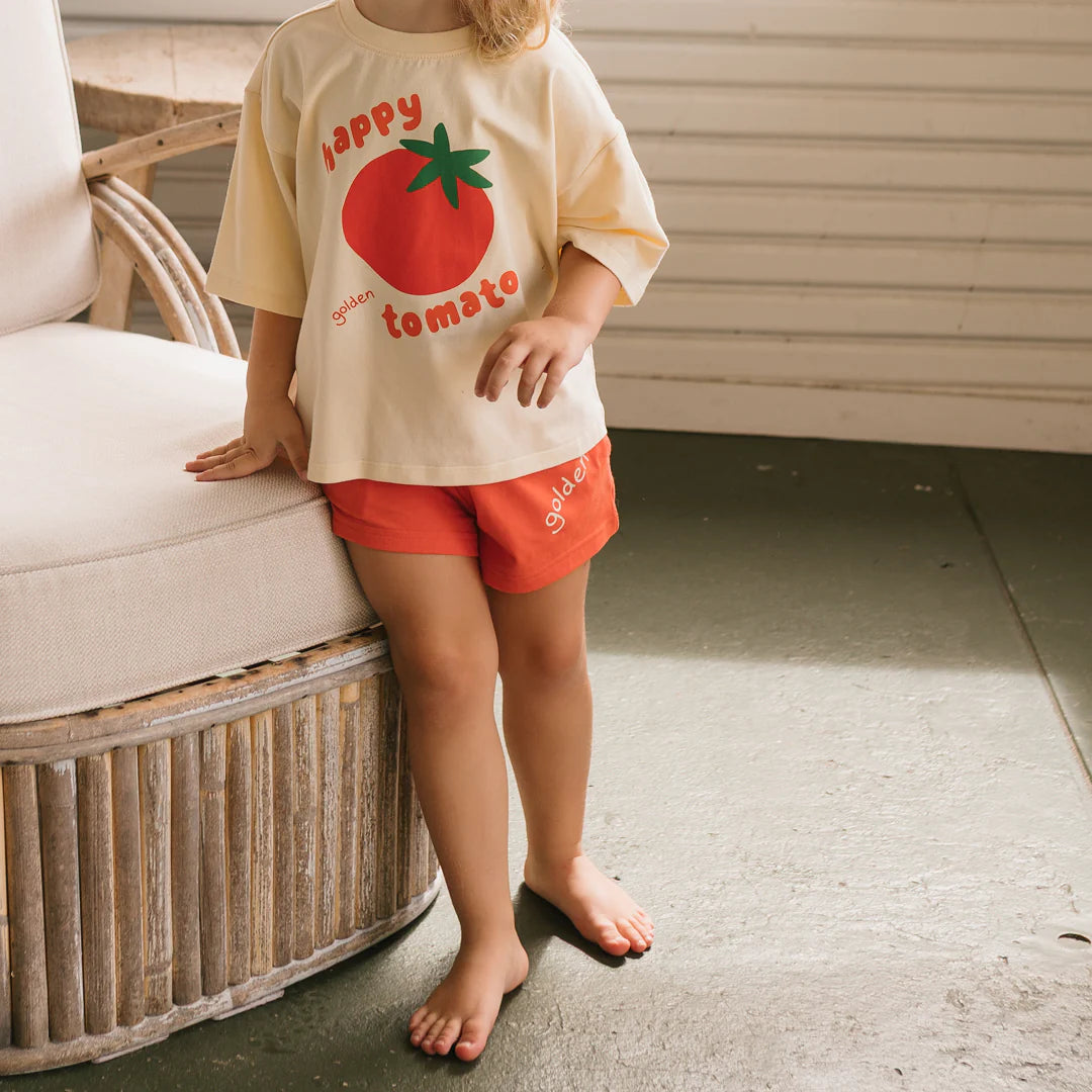 Golden Children - Happy Tomato Mid Sleeve Tee Vanilla Parfait