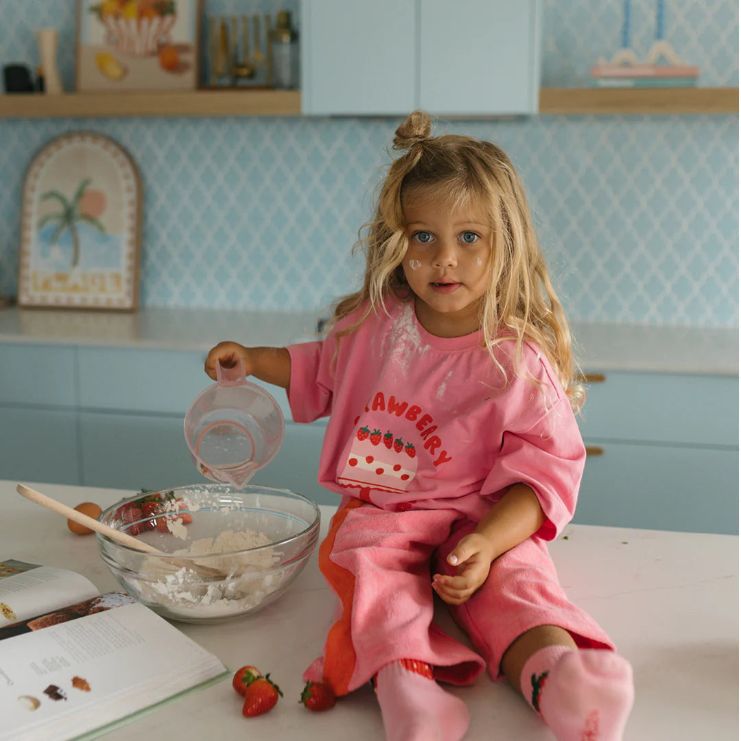 Golden Children - Cake 'n' Bake Mid Sleeve Tee Meringue Pink