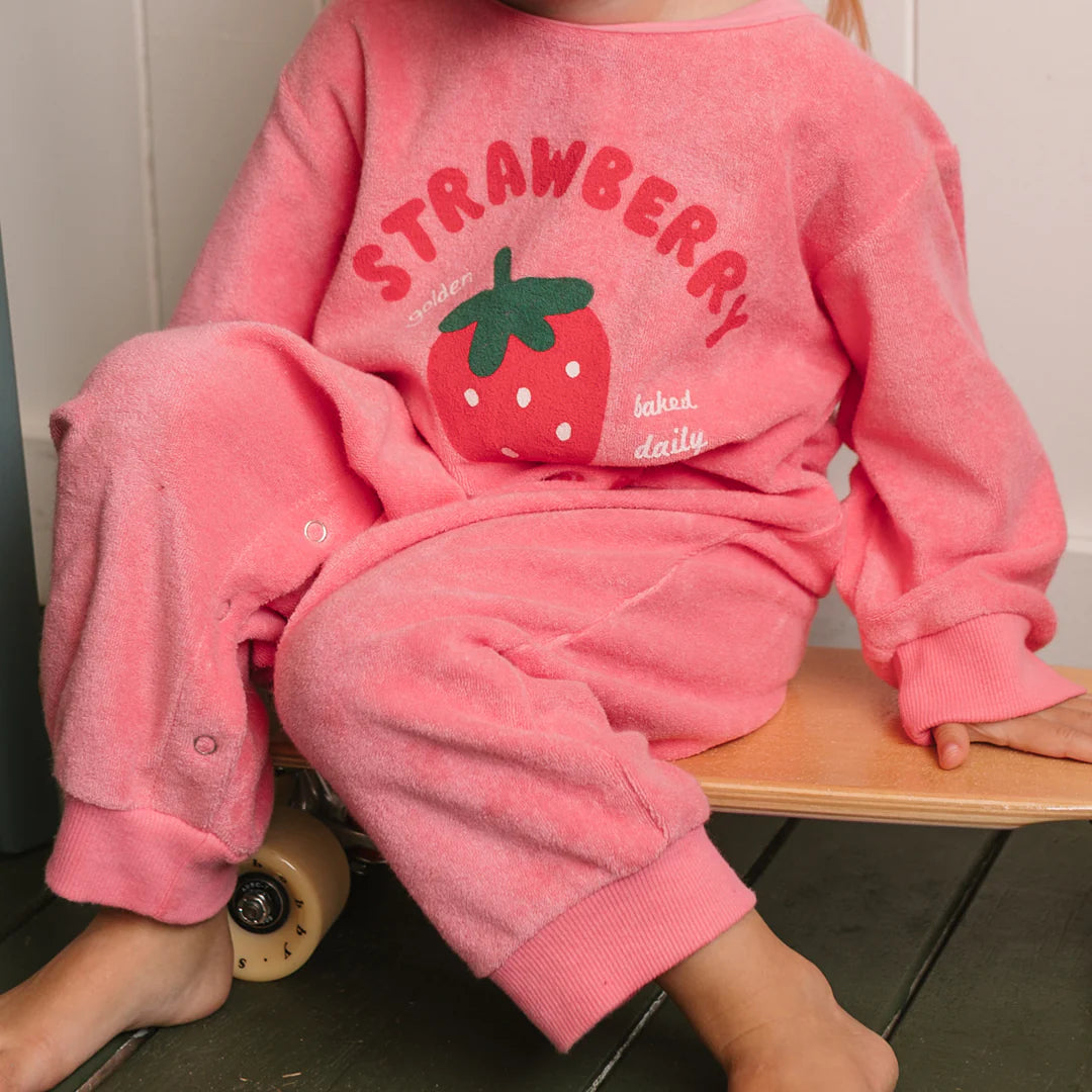 Golden Children - Strawberry Cake Playsuit Meringue Pink