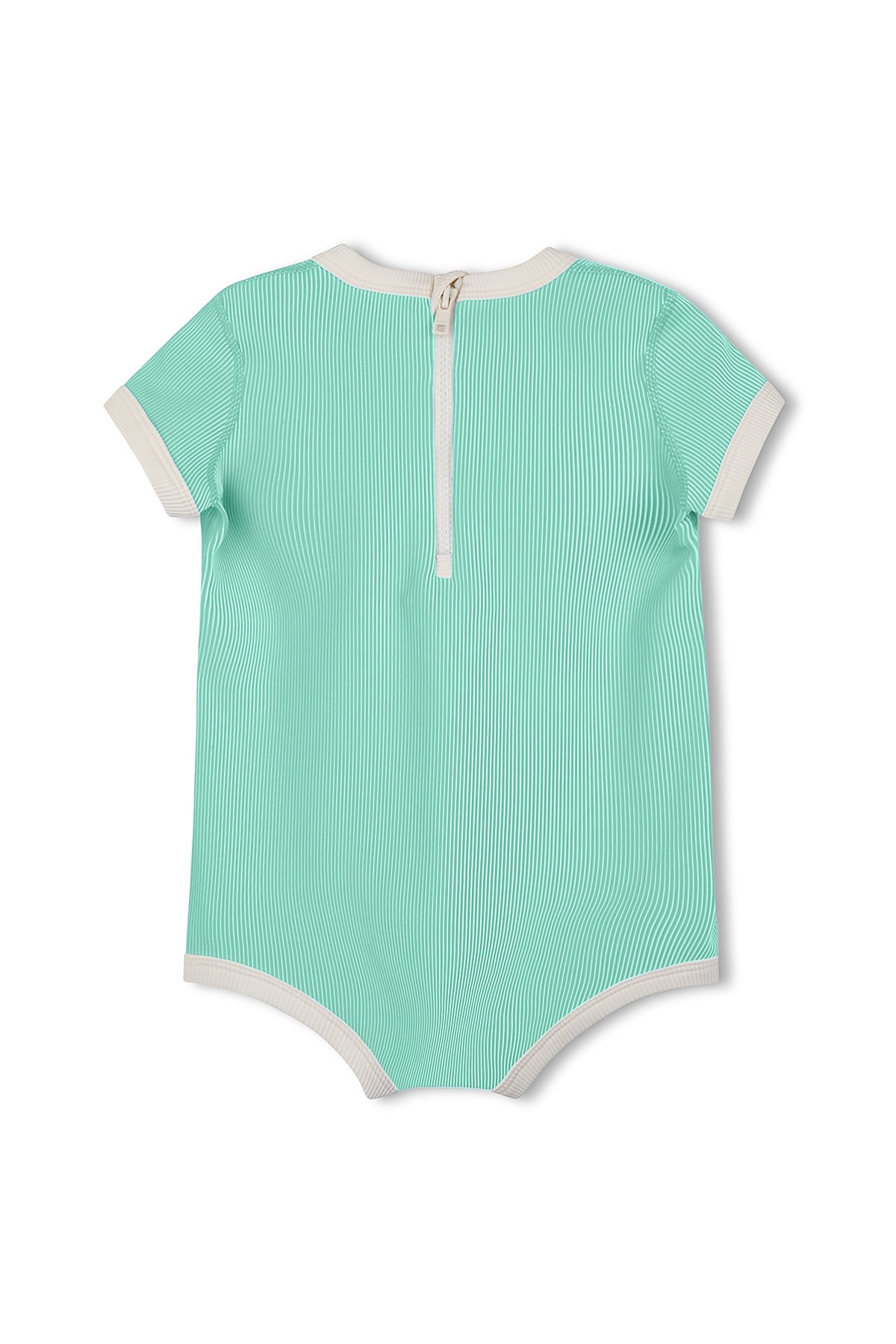 Zulu & Zephyr - Mini Stripe Infant Onesie Aqua