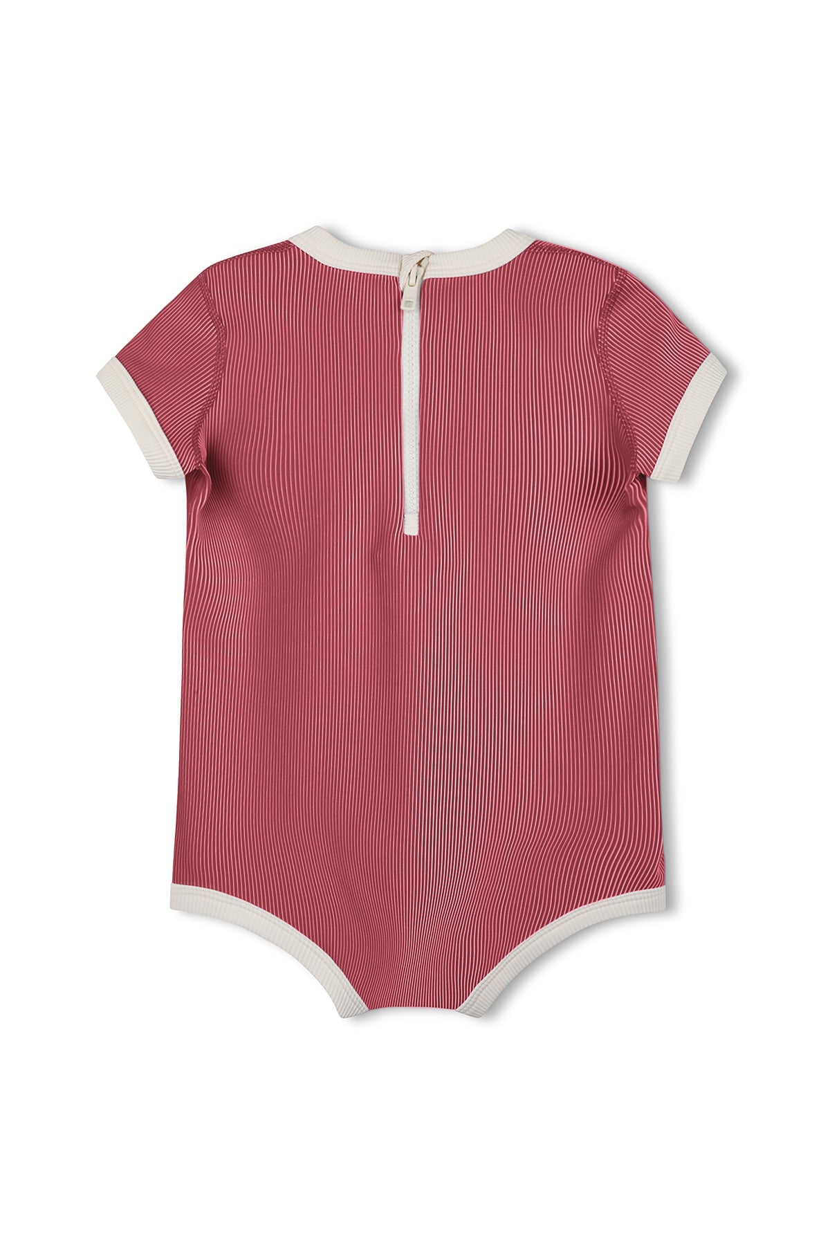 Zulu & Zephyr - Mini Stripe Infant Onesie Clay Red