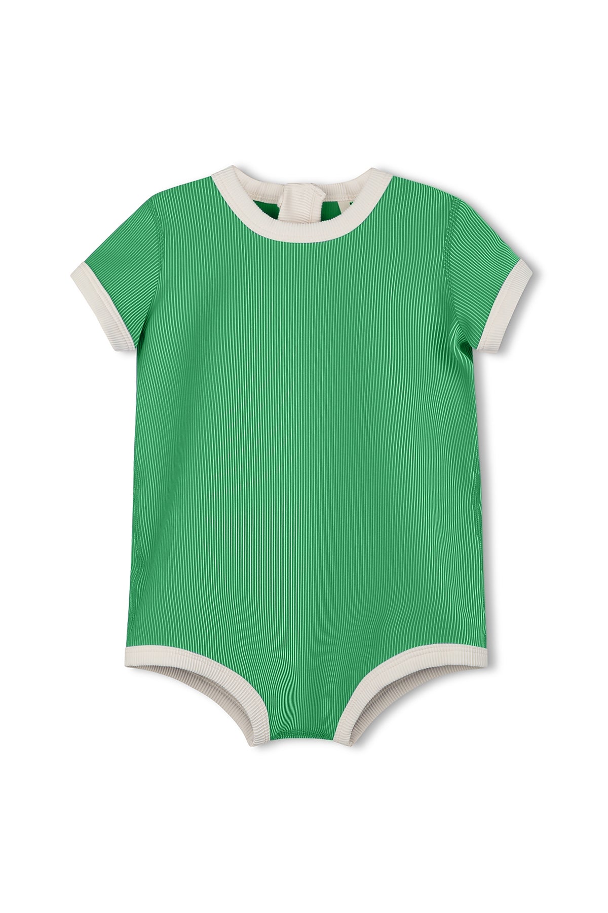 Zulu & Zephyr - Mini Stripe Rib Infant Onesie Parrot Green