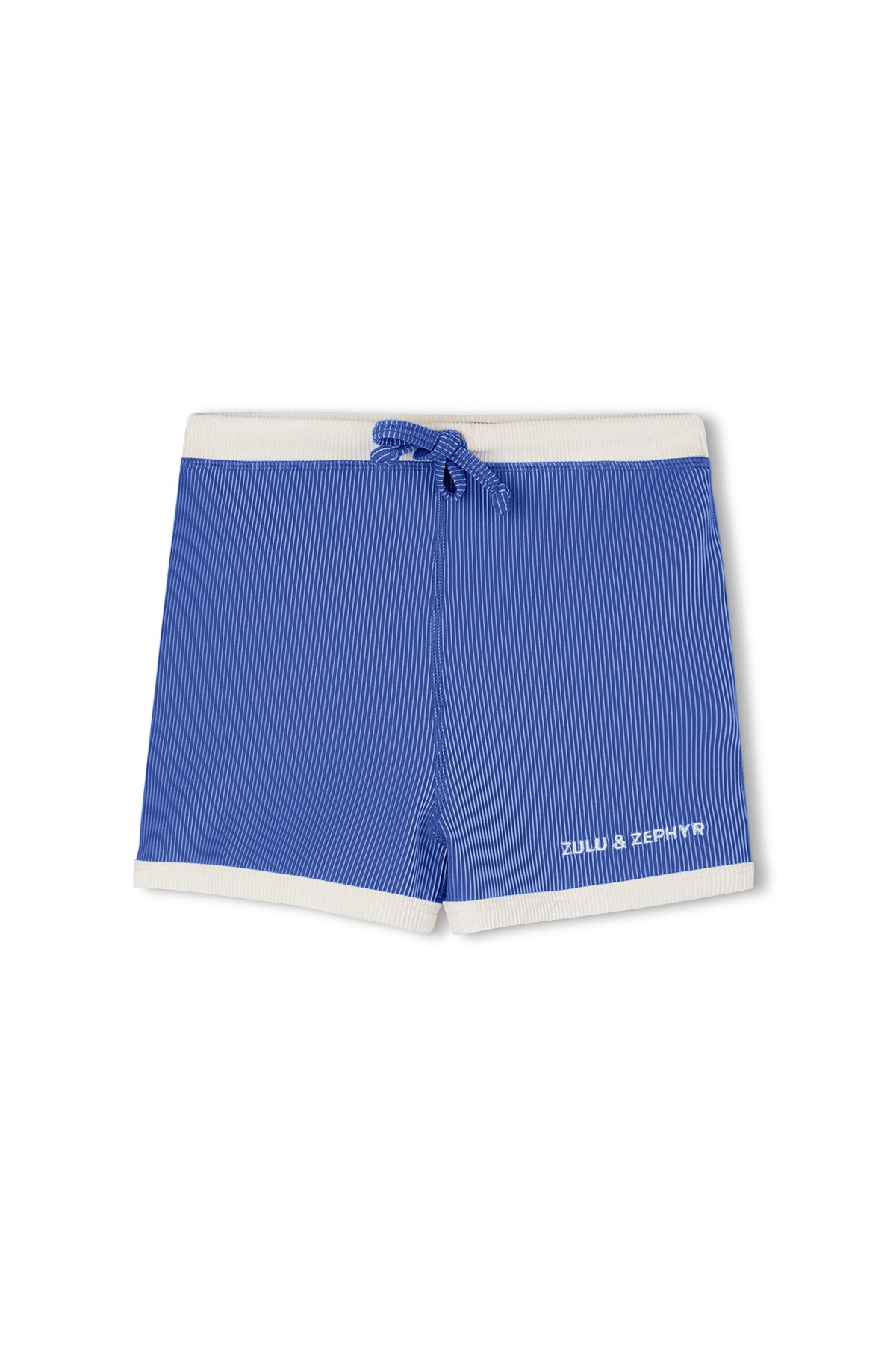 Zulu & Zephyr - Mini Stripe Surf Short Sea Blue
