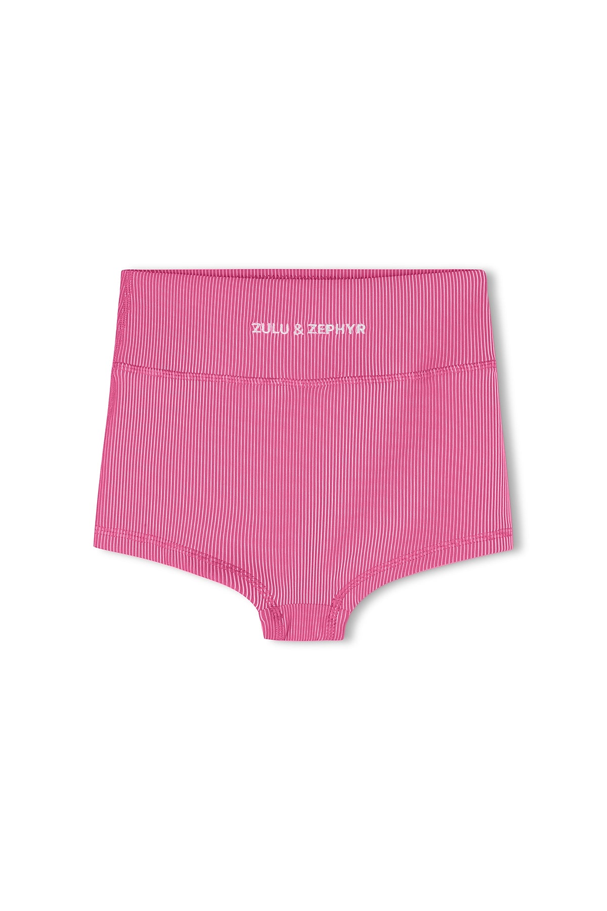 Zulu & Zephyr - Mini Stripe Rib Boy Short Shell Pink