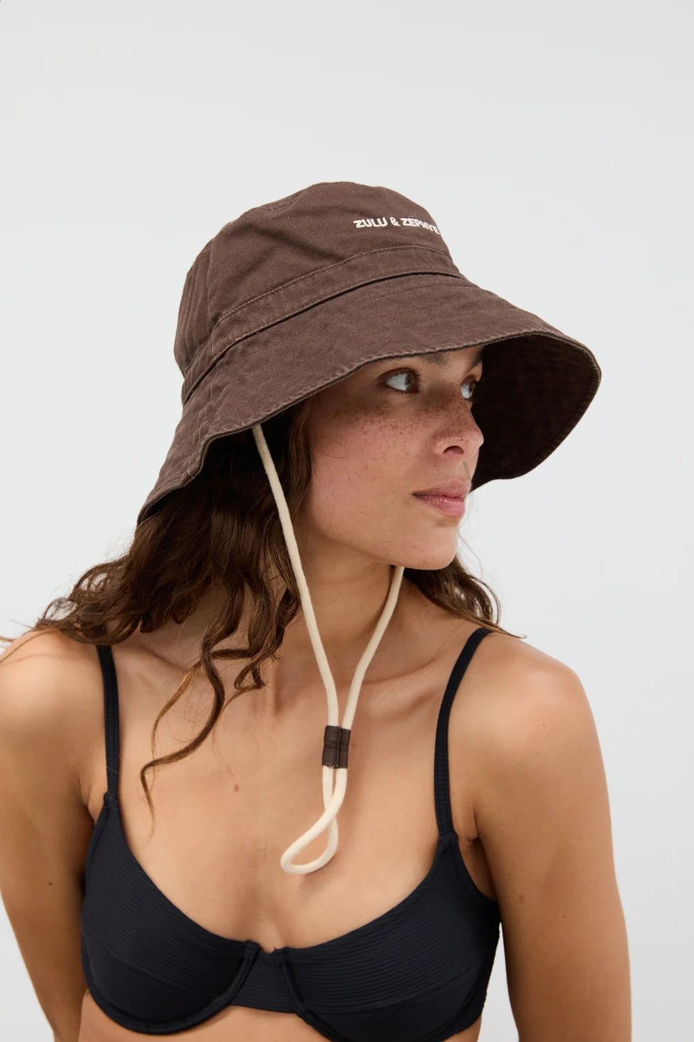 Zulu & Zephyr - ZZ Logo Bucket Hat Cocoa