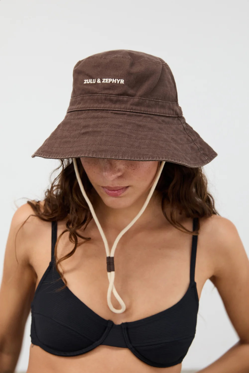 Zulu & Zephyr - ZZ Logo Bucket Hat Cocoa