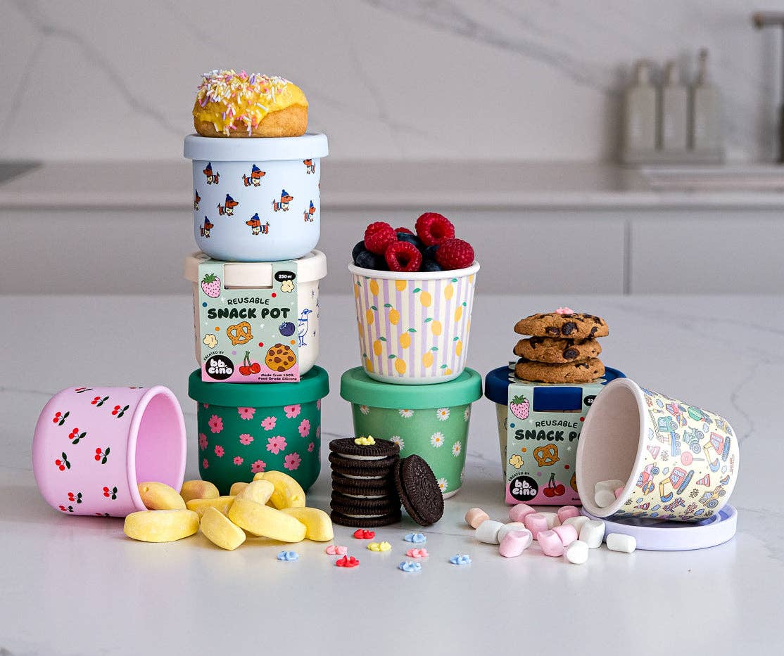 BBcino - Reusable Snack Pot 250ml Chippie Crew