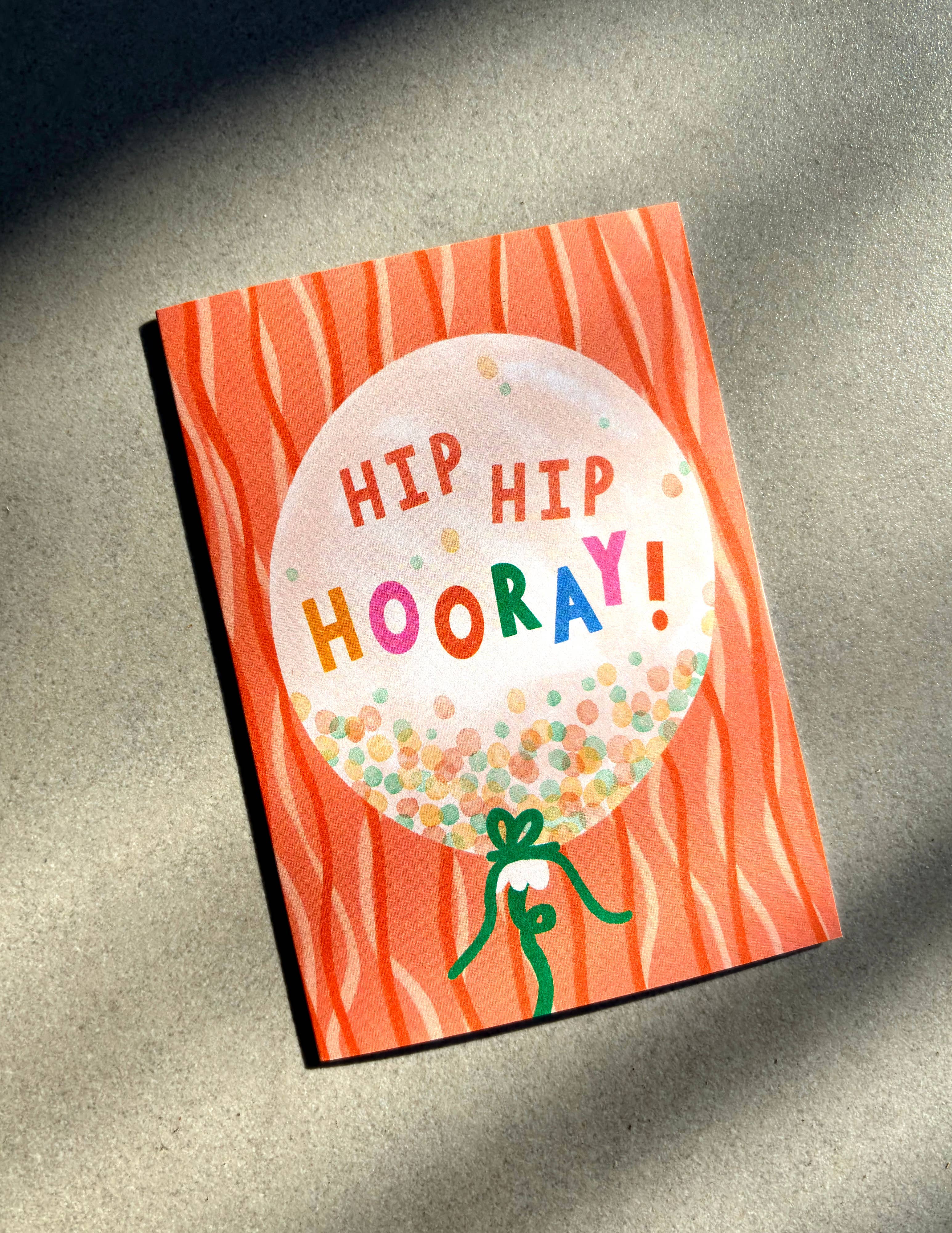 Lauren Sissons Studio - "Hip Hip Hooray" Balloon Birthday Card