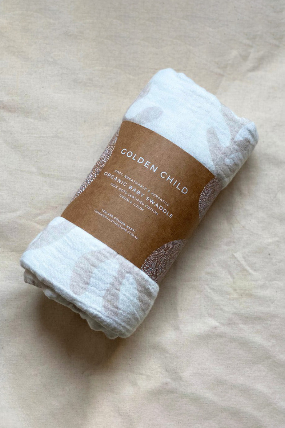Golden Child - Marine Dream Organic Cotton Swaddle Stone