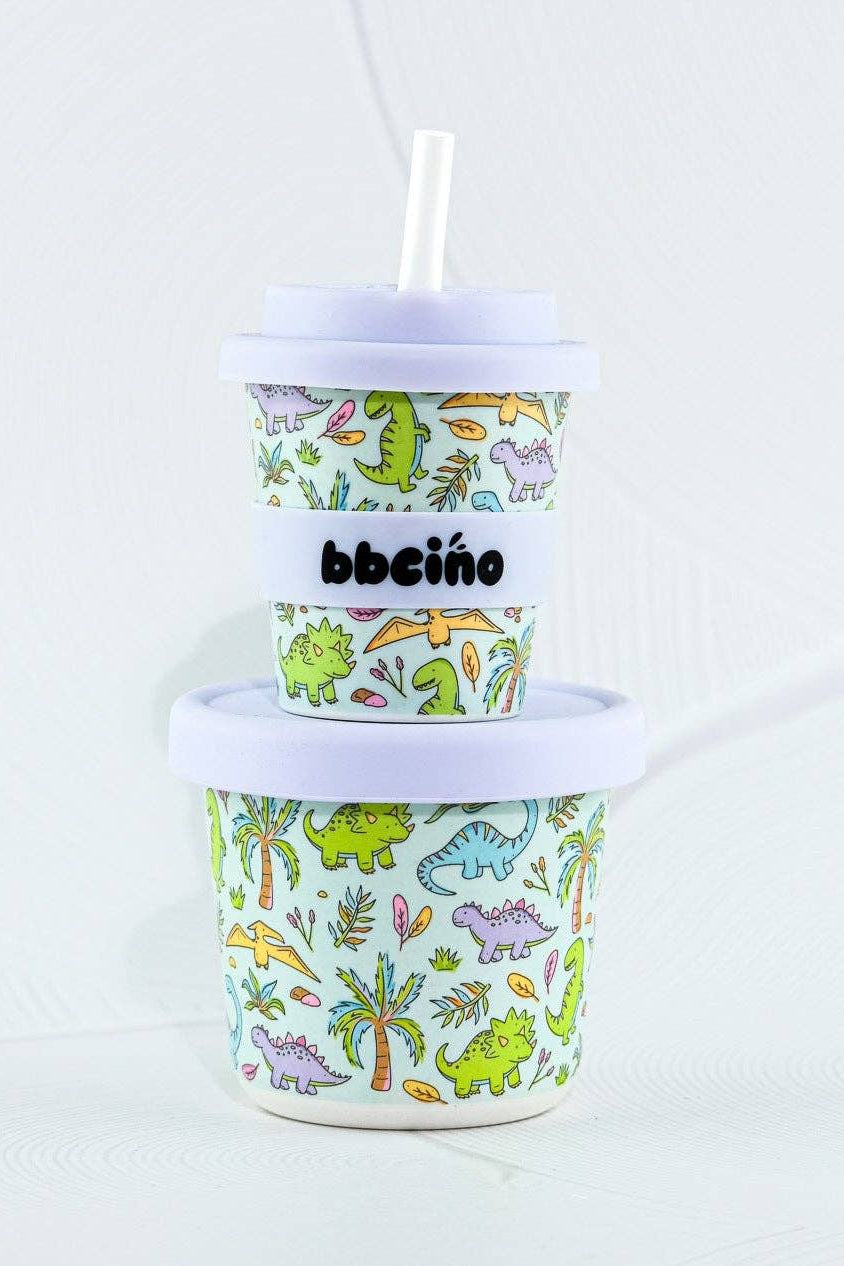 BBcino - Reusable Bamboo-Based Snack Pot Snack-a-Saurus