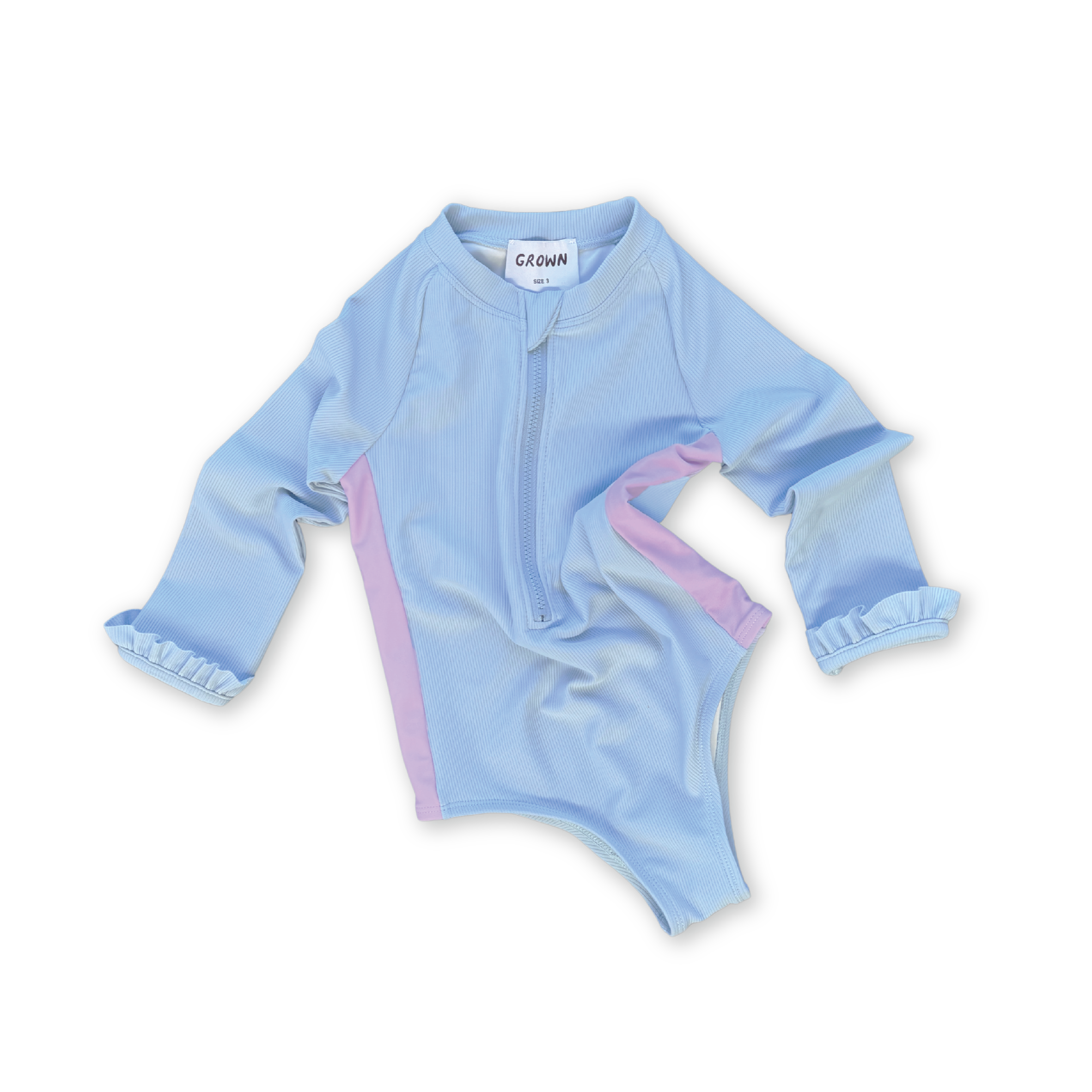 Grown - Zip Long Sleeve One Piece Ocean