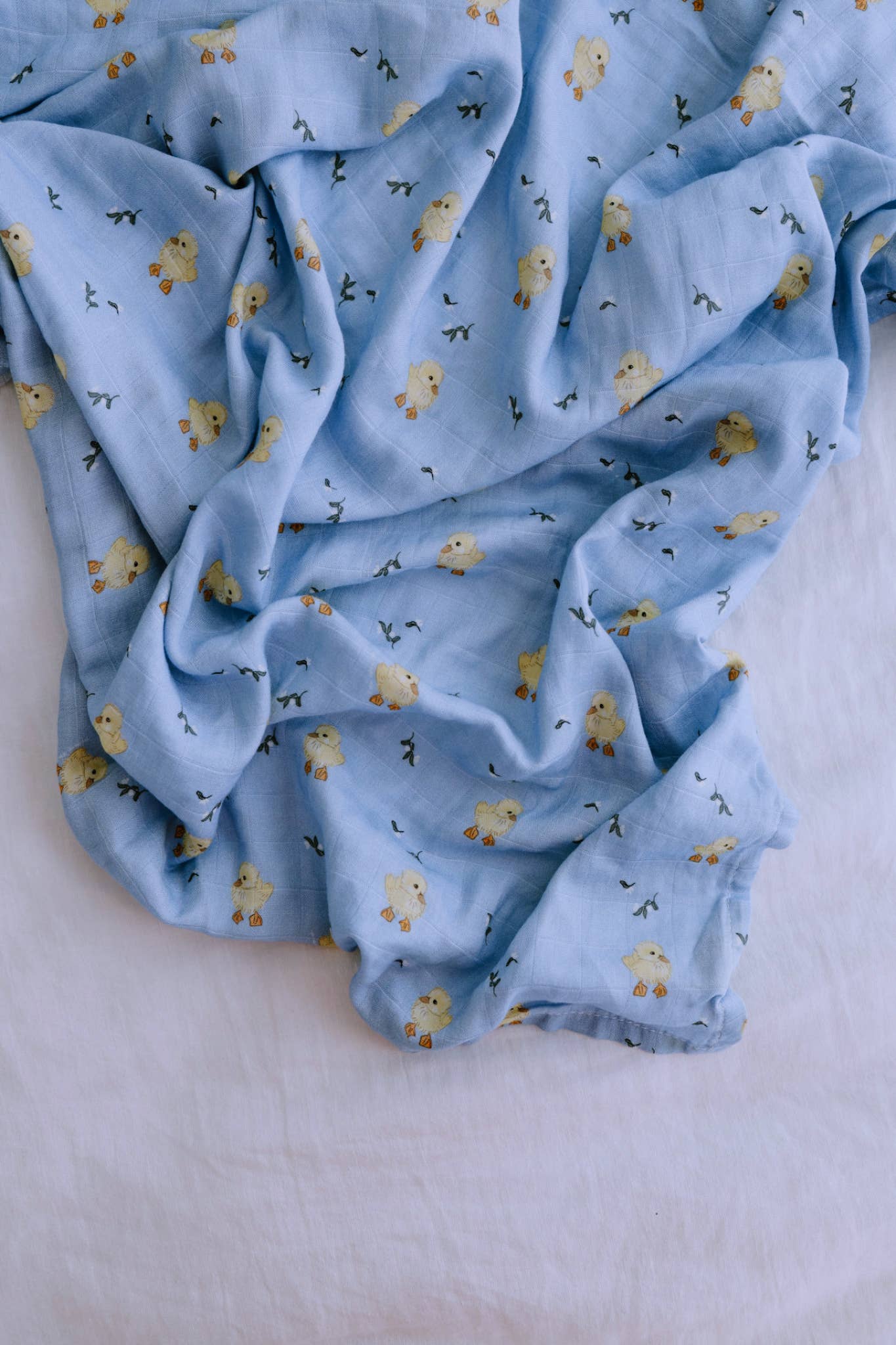 The Name Nest- Spring Duckling Baby Swaddle Wrap
