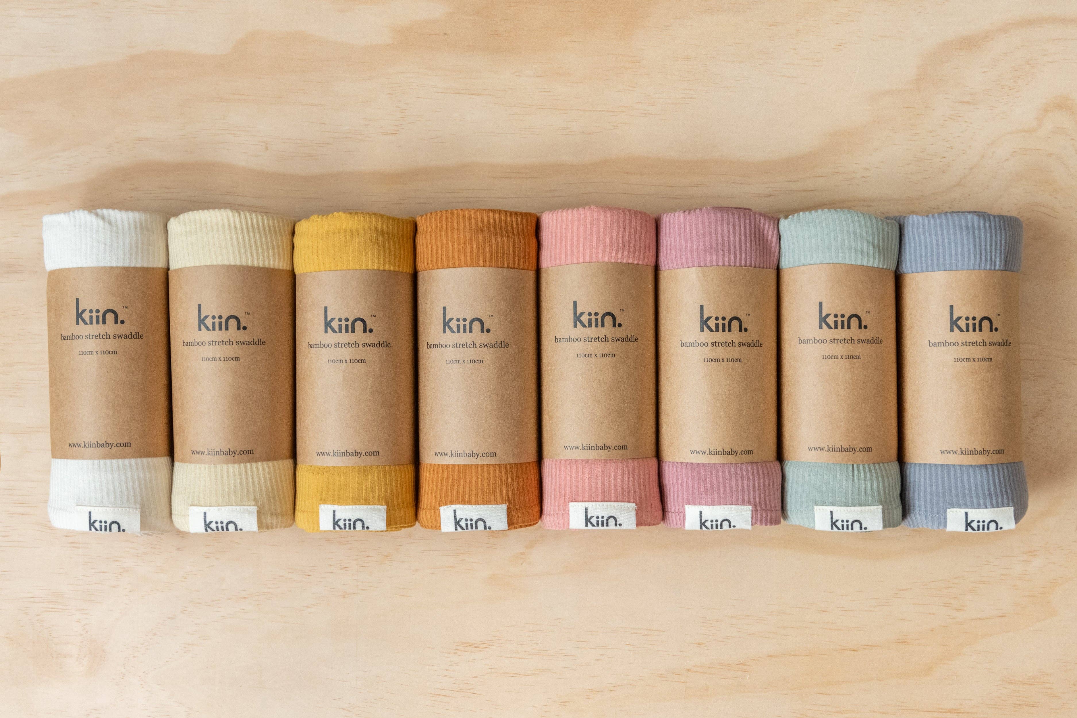 Kiin Baby - Bamboo Stretch Swaddle Peach Sunset