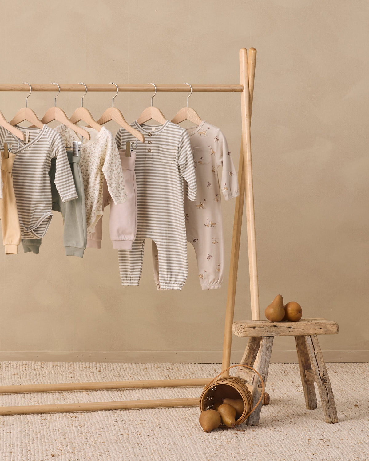 Quincy Mae Long Sleeve Pocket Jumpsuit Laurel Stripe