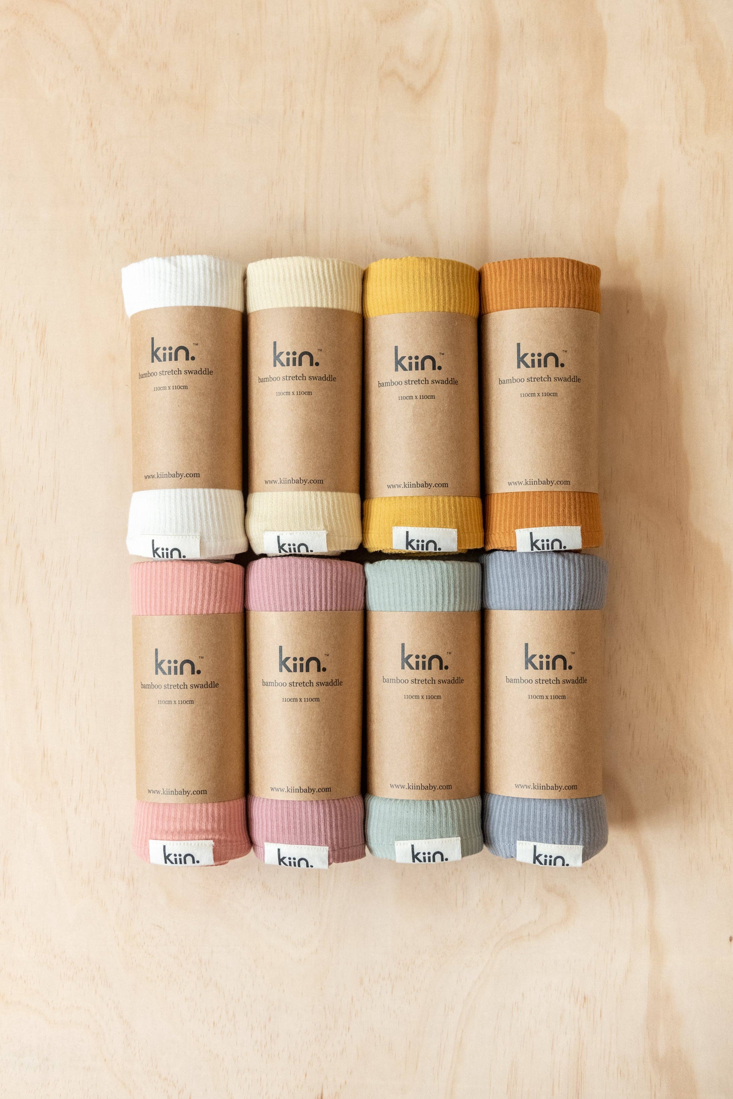 Kiin Baby - Bamboo Stretch Swaddle Peach Sunset