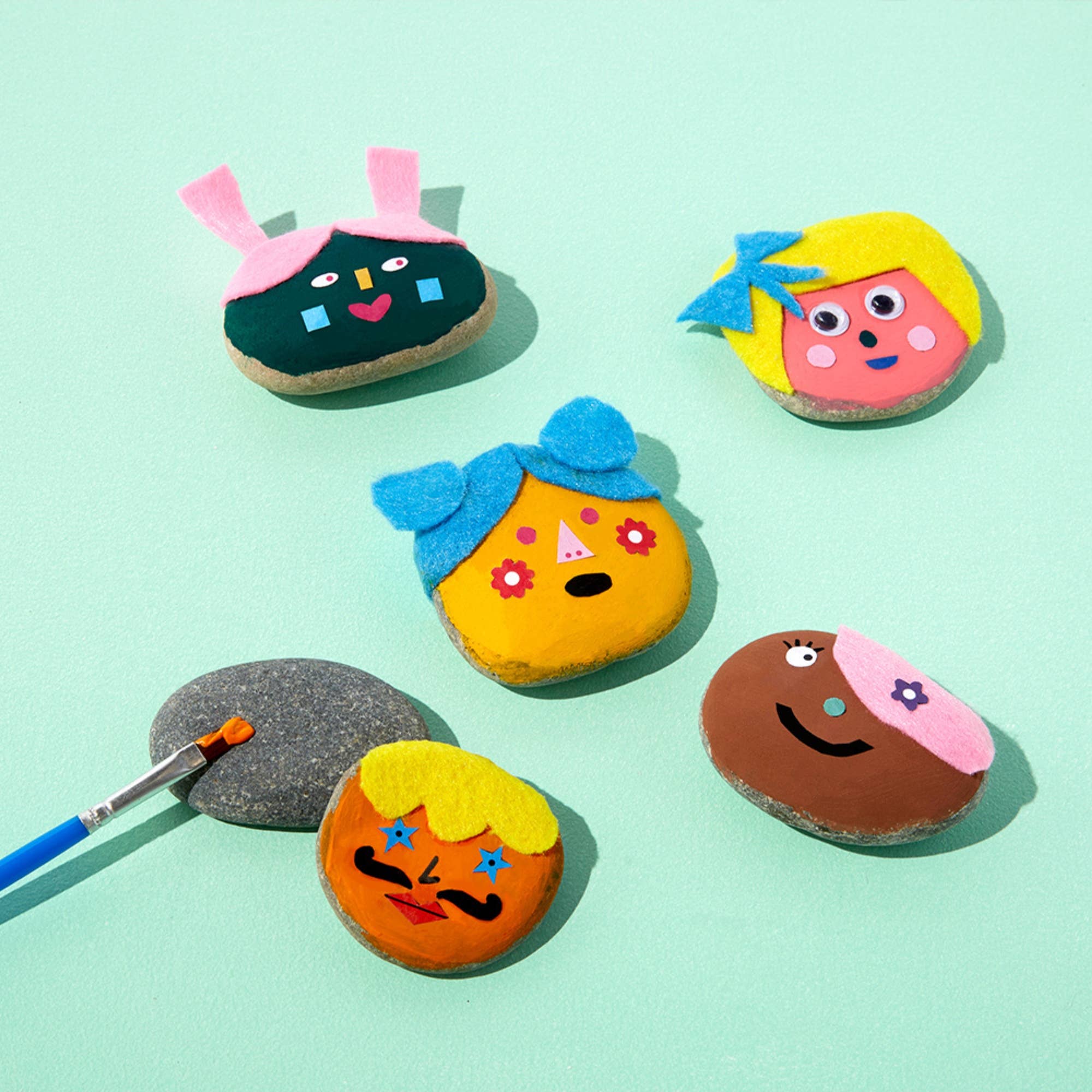 Journey Of Something - Kids Rock Painting Kit Cool Faces