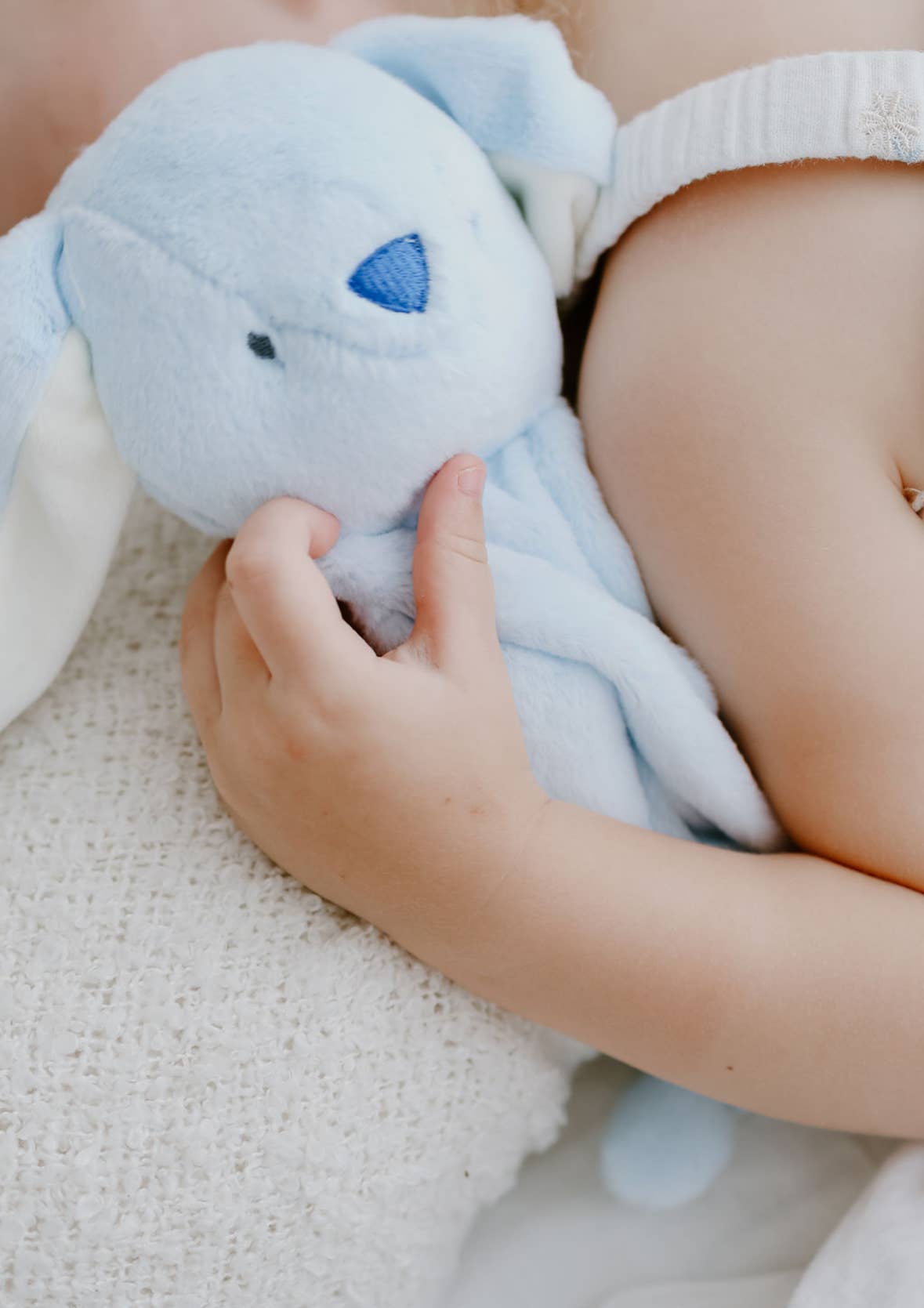 The Name Nest - Marnie Bunny Comforter and Teether Blue