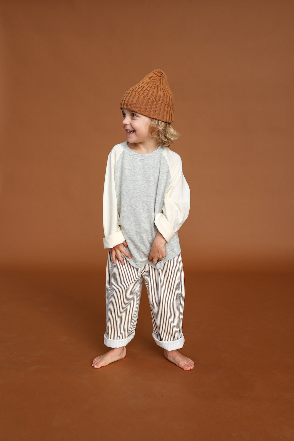 Grown - Raglan Long Sleeve Tee Grey Marle