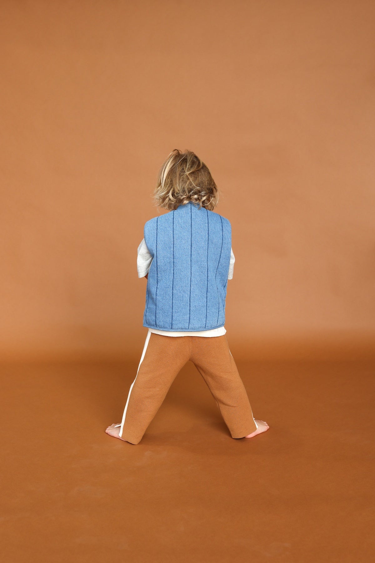 Grown - Quilted Reversible Vest Denim