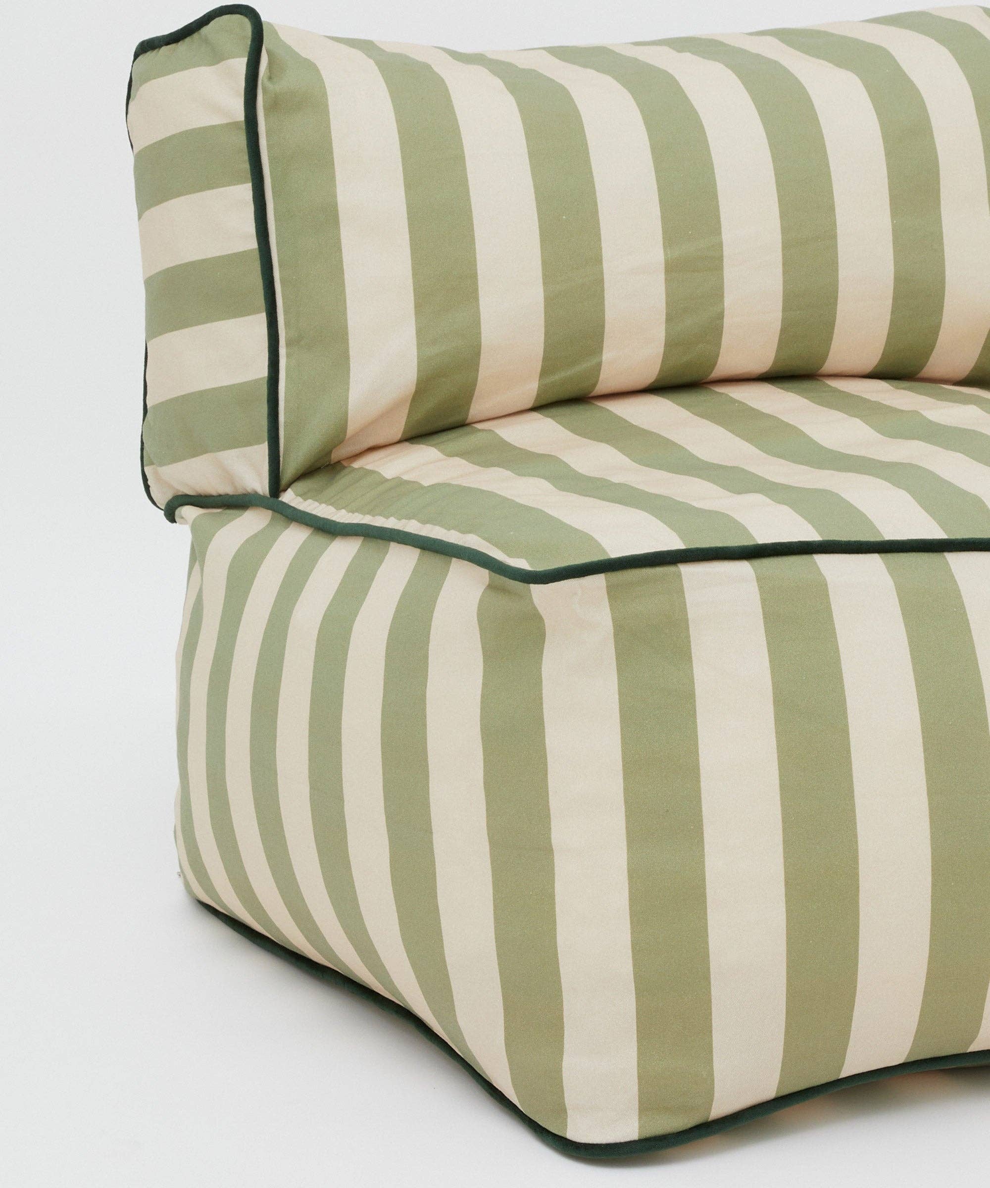 Philé - Striped Toddler Lounger Green