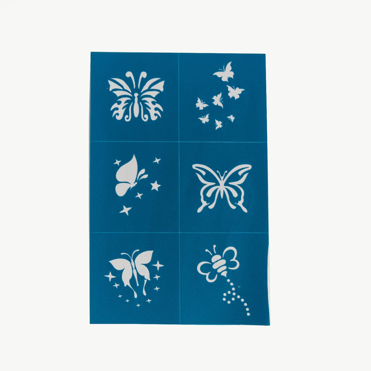 Oh Flossy Reusable Adhesive Face Paint Stencils - Teal
