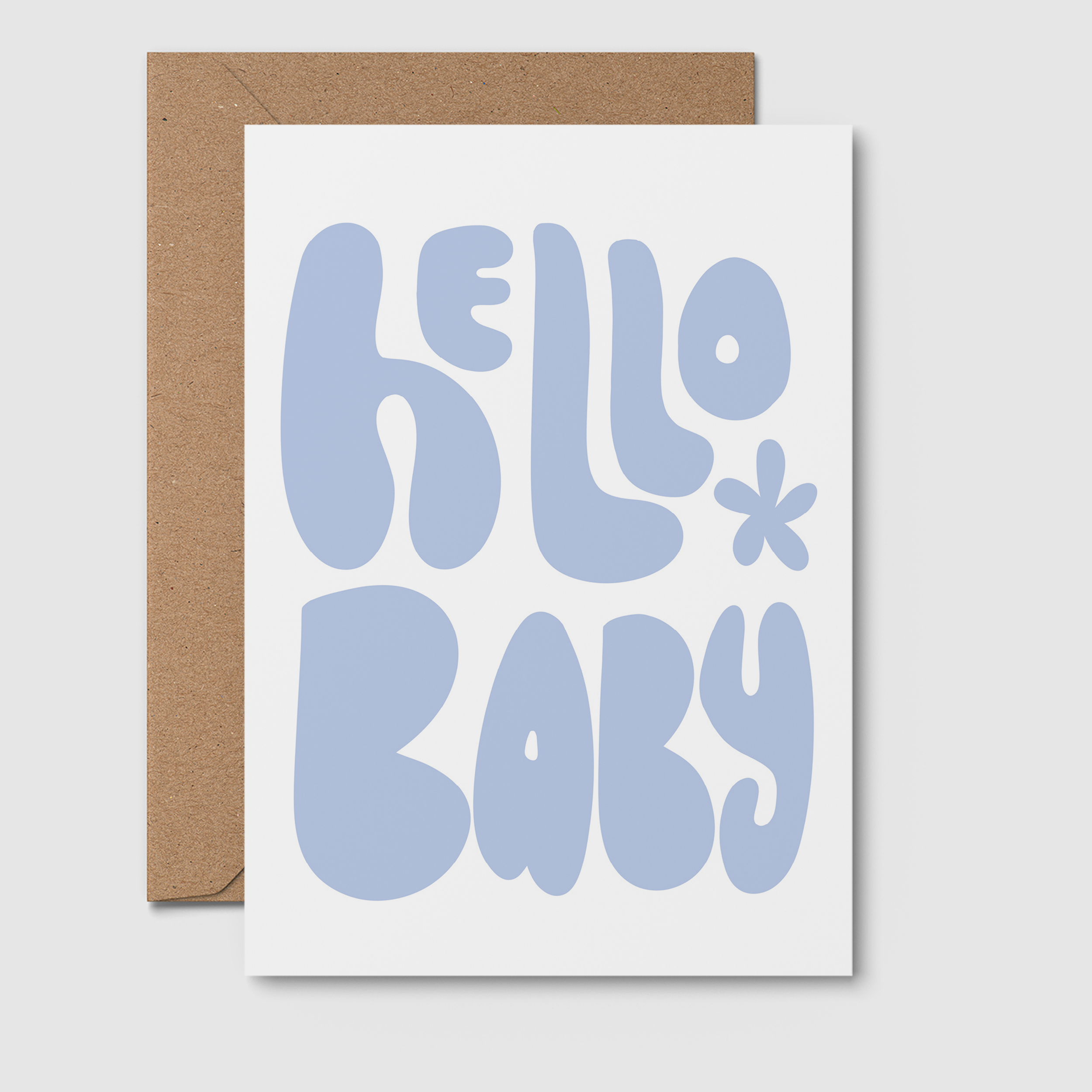 From Rosalie - Hello Baby Blue Newborn/Baby Shower Greeting Card
