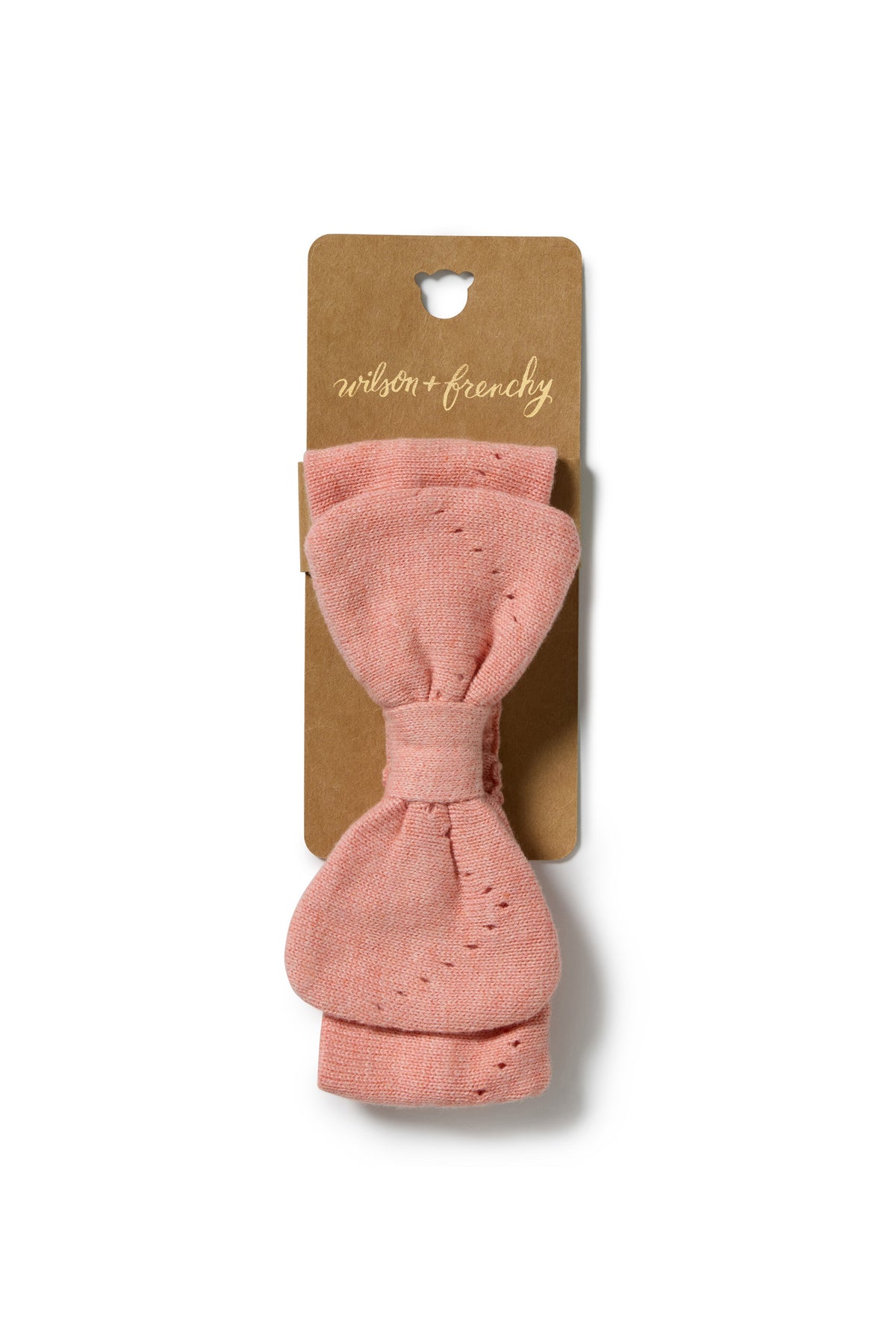 Wilson & Frenchy - Petal Pink Organic Knitted Pointelle Headband