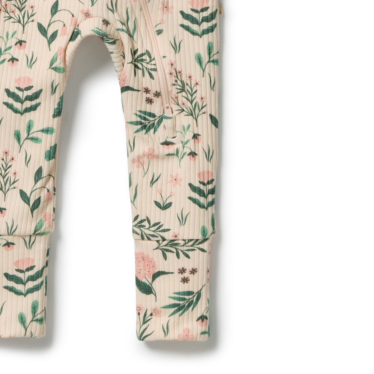 Wilson & Frenchy - Sweet Bloom Organic Zipsuit with Feet