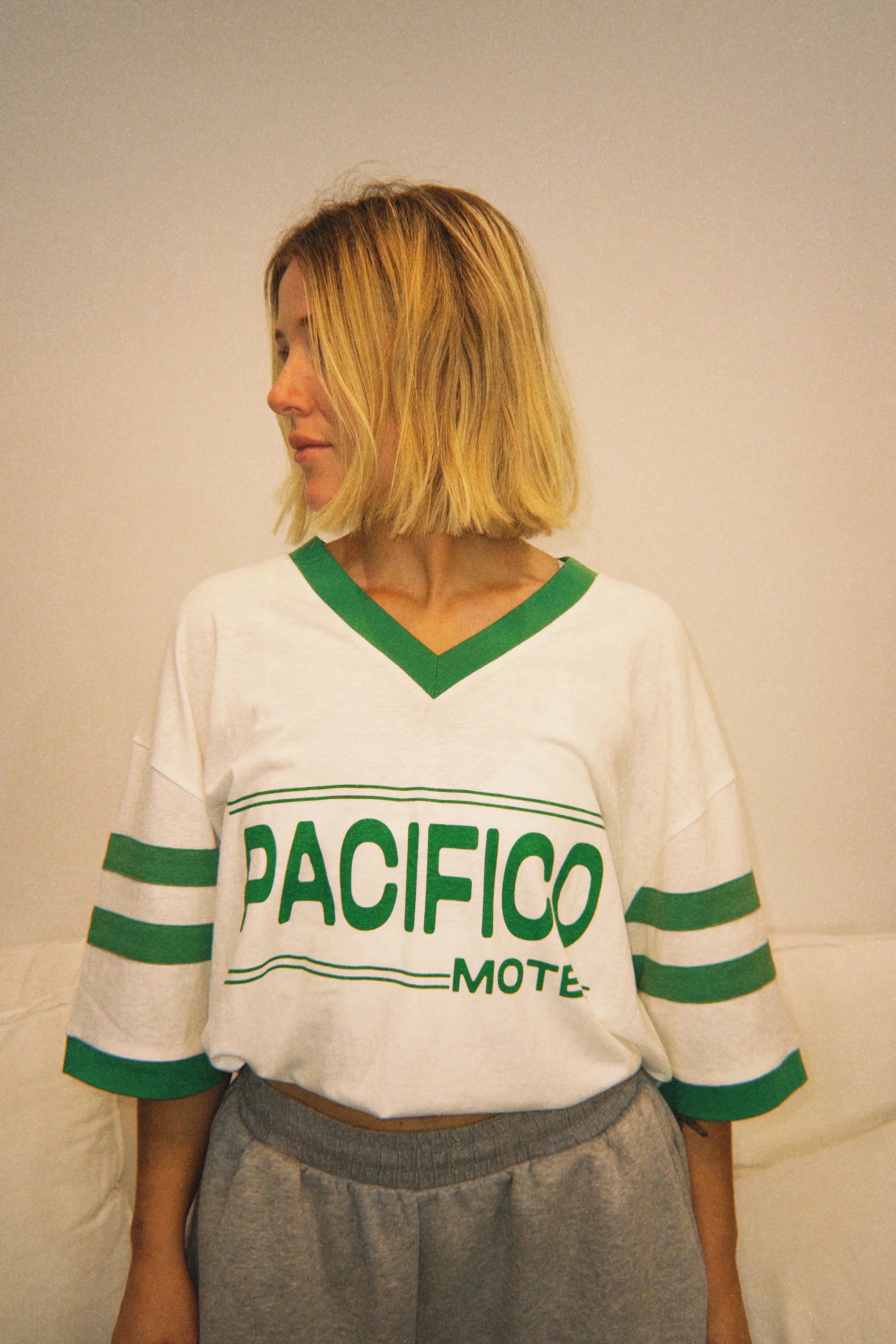 By Billie - Vintage Hemp/Cotton Tee Pacifico Green