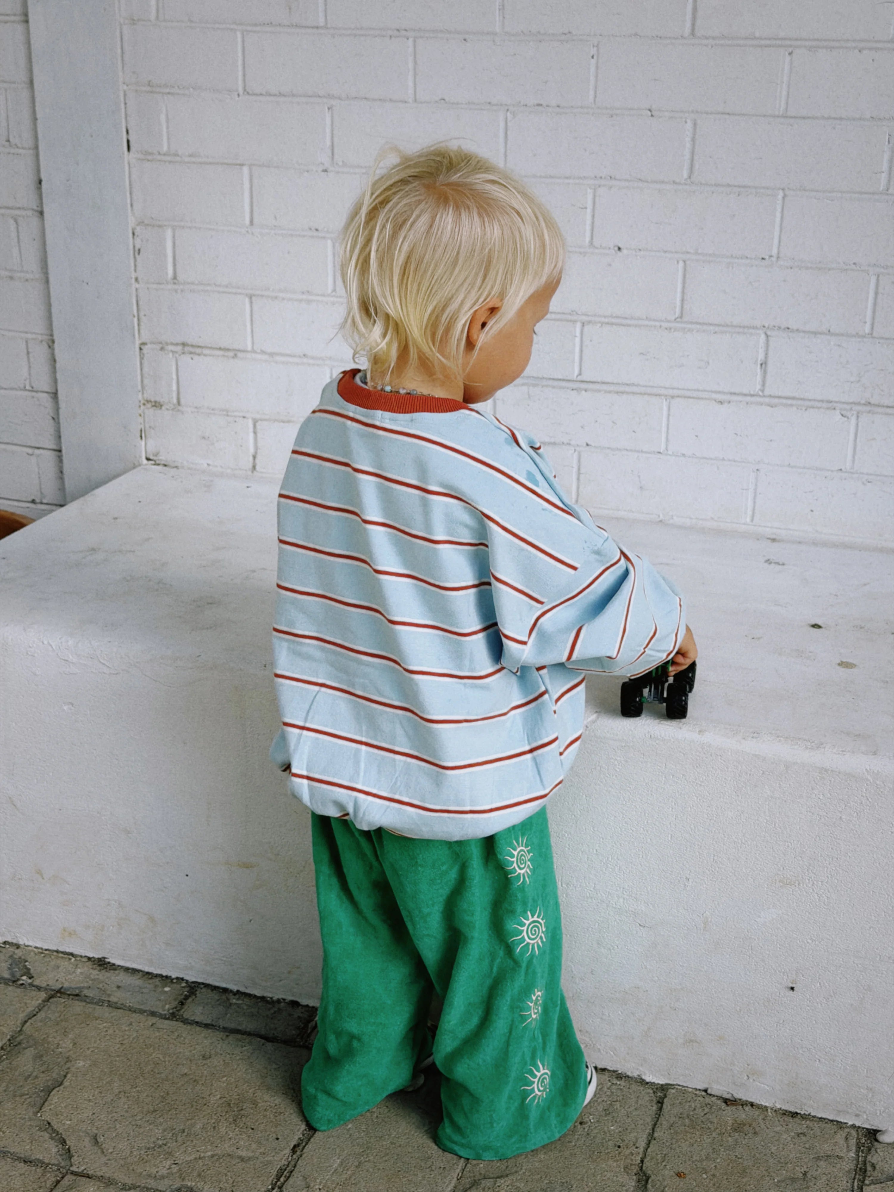 Lenn Label - Stripe Cotton Pullover Sky Blue
