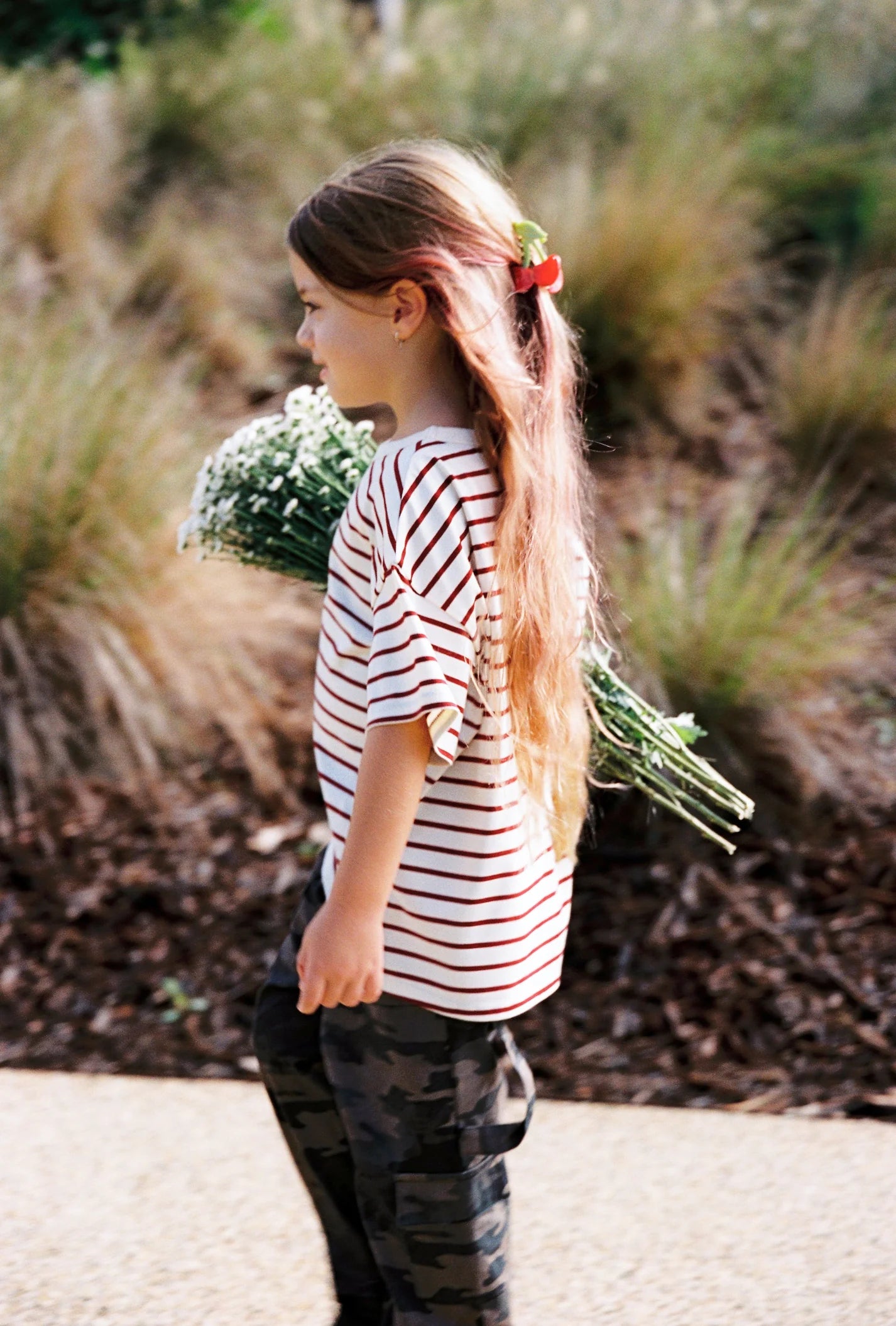 JUNI JNR - Zion Tee Chilli Stripe