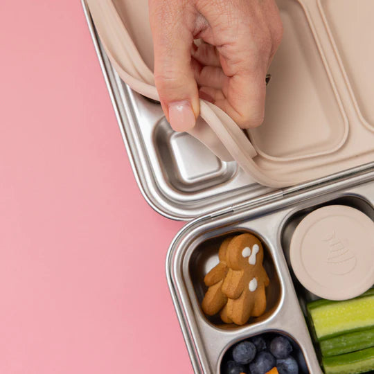 Nudie Rudie - Five Compartment Leakproof Stainless Steel Lunch Box Oatmeal