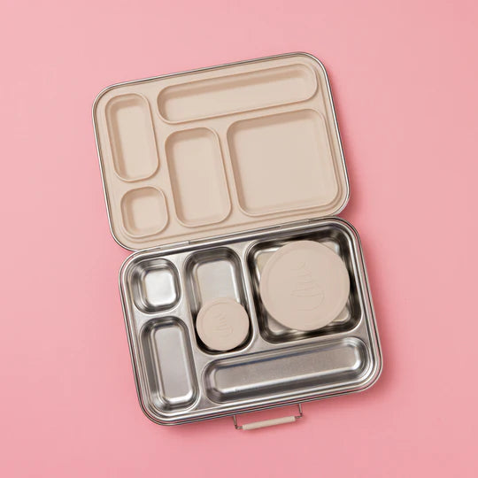 Nudie Rudie - Five Compartment Leakproof Stainless Steel Lunch Box Oatmeal