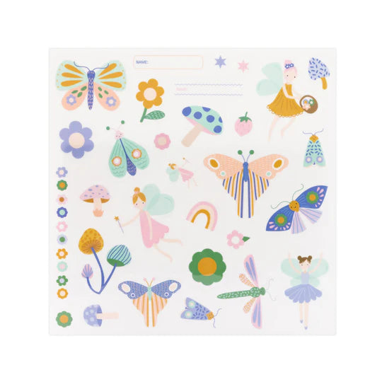 Nudie Rudie - Reusable Lunch Box Stickers Fairy Garden Magic