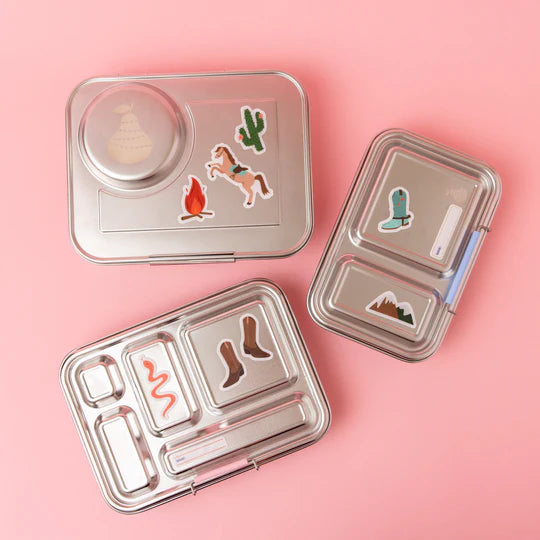 Nudie Rudie - Reusable Lunch Box Stickers Wild West