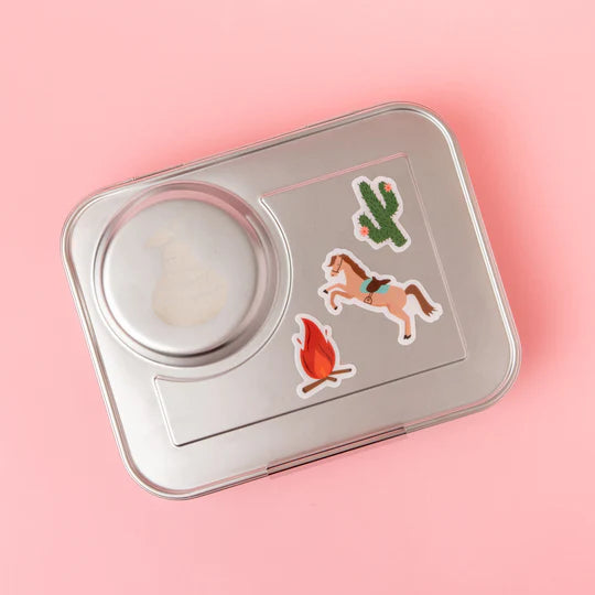 Nudie Rudie - Reusable Lunch Box Stickers Wild West