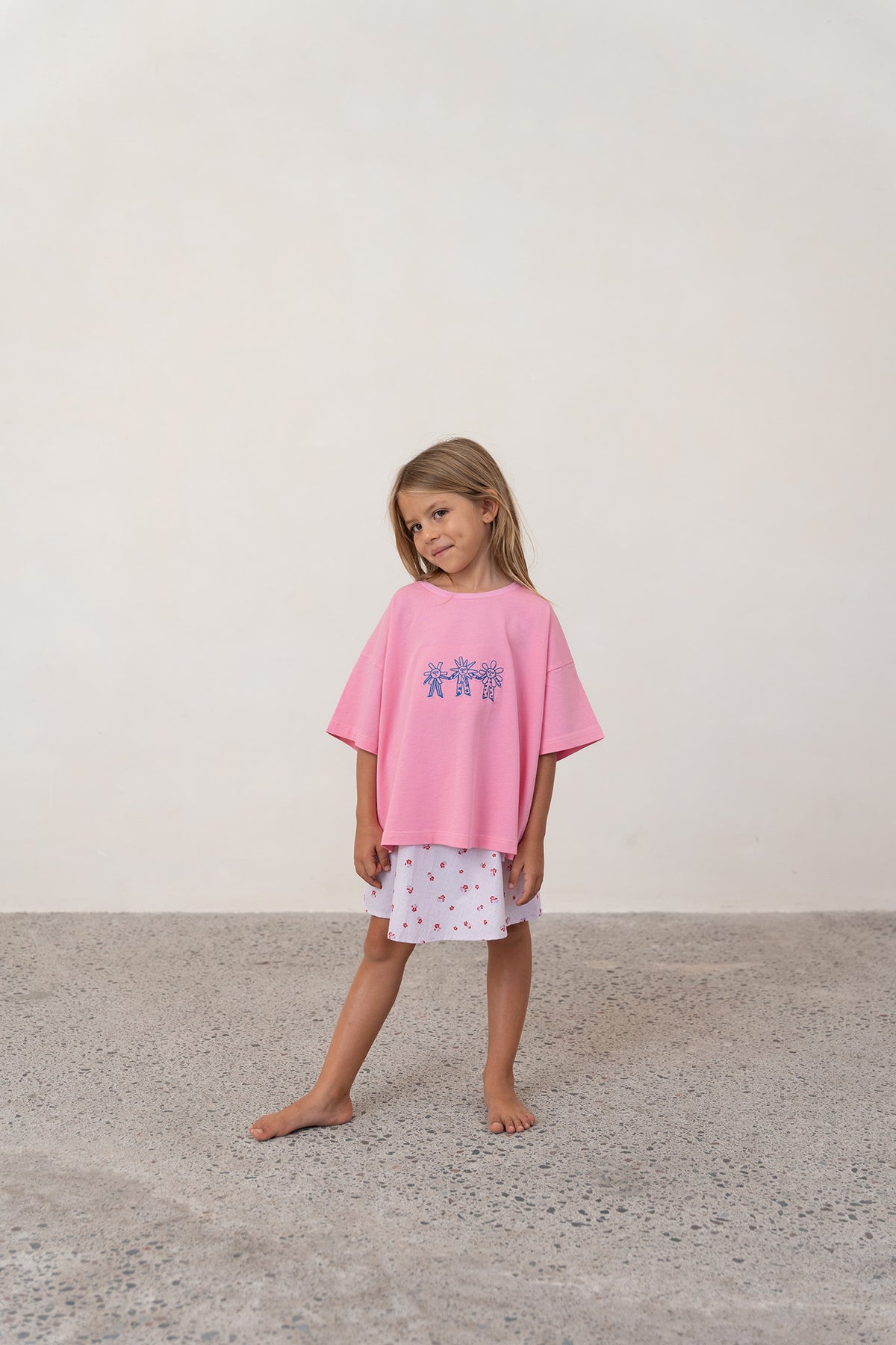 PRE-ORDER Illoura the Label - Dancing Flowers Tee Peony