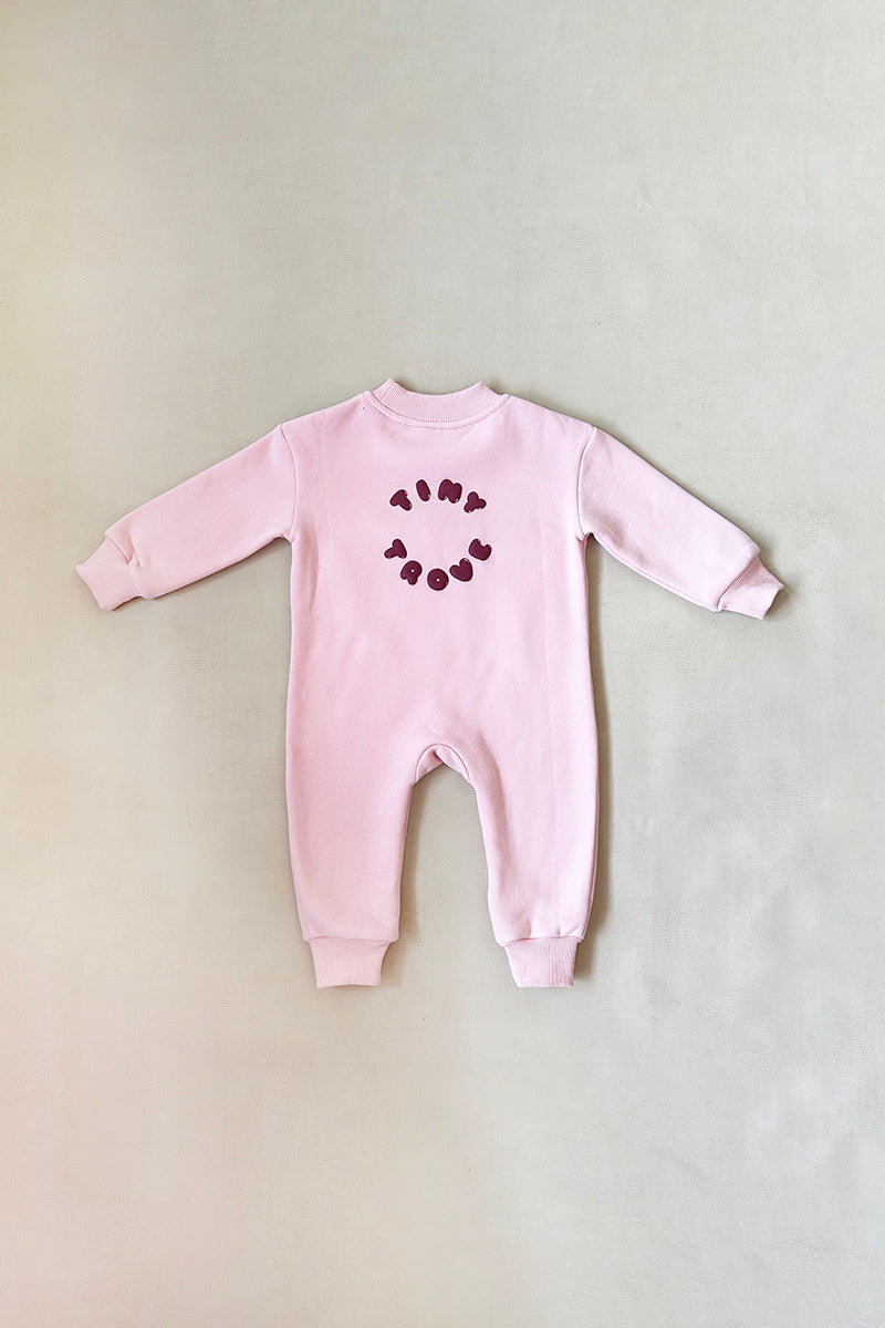 Tiny Trove - Otto Puff Circle Logo Romper Pink