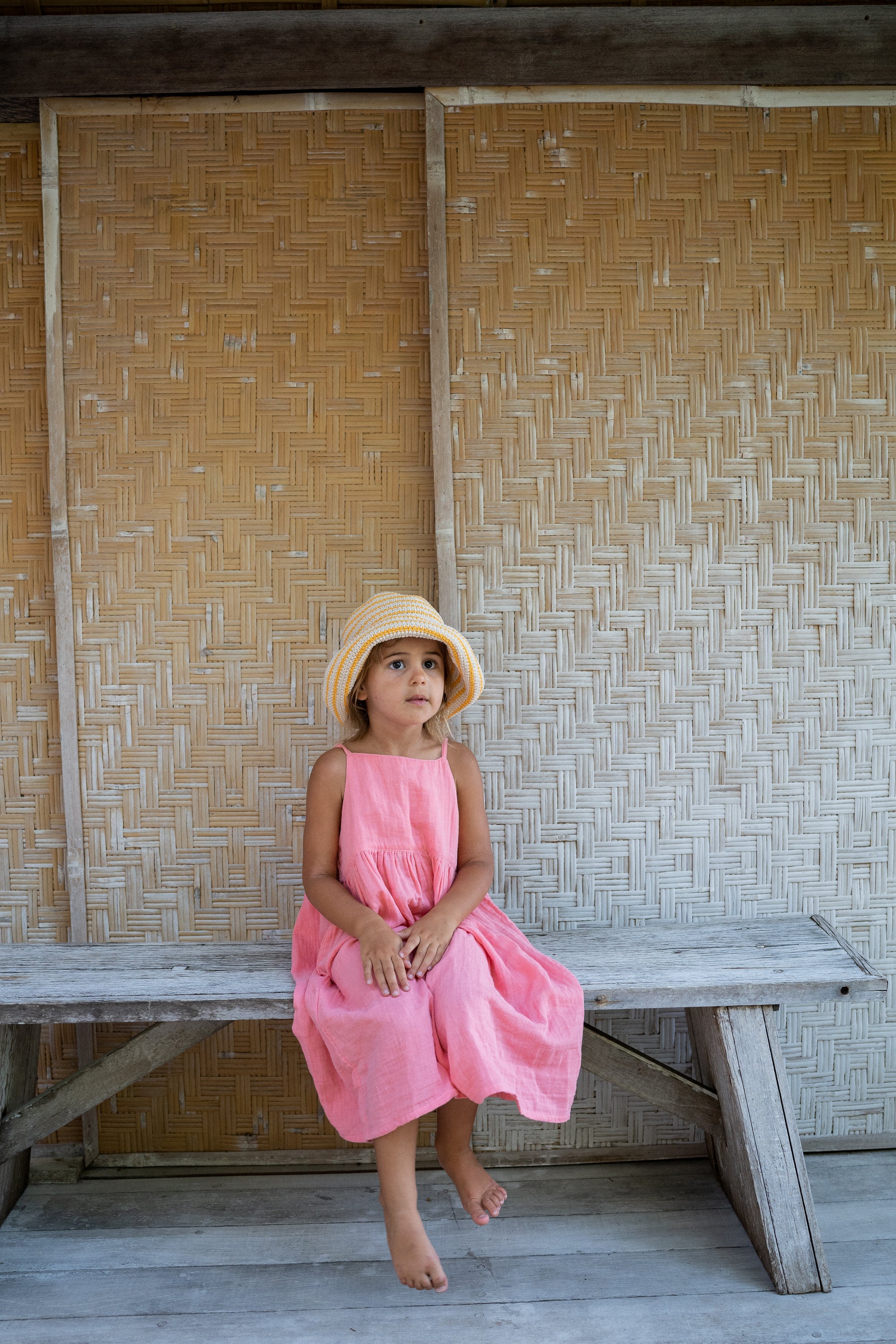 Illoura the Label - Crochet Hat Mango Stripe