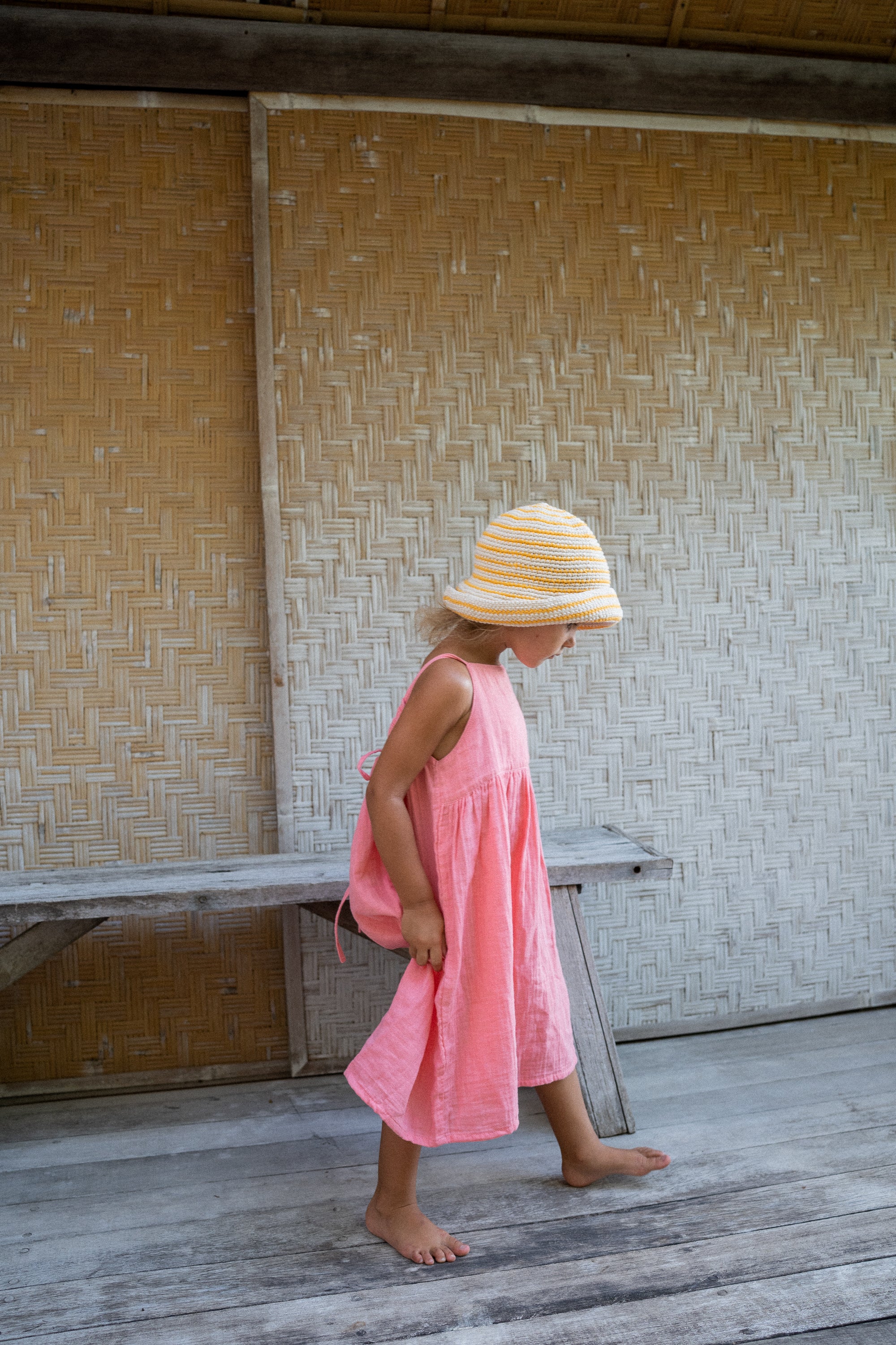 Illoura the Label - Crochet Hat Mango Stripe