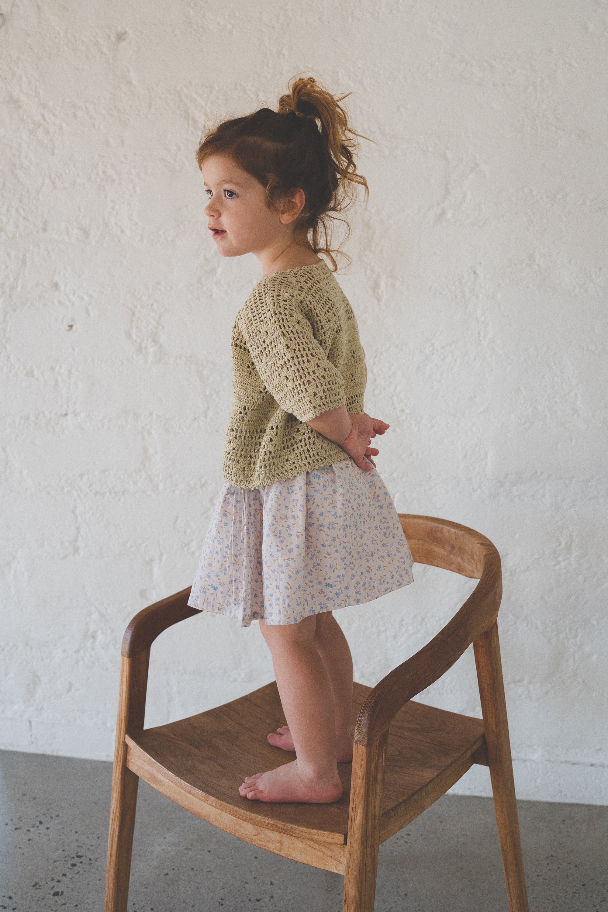 Illoura the Label - Filet Crochet Crop Moss