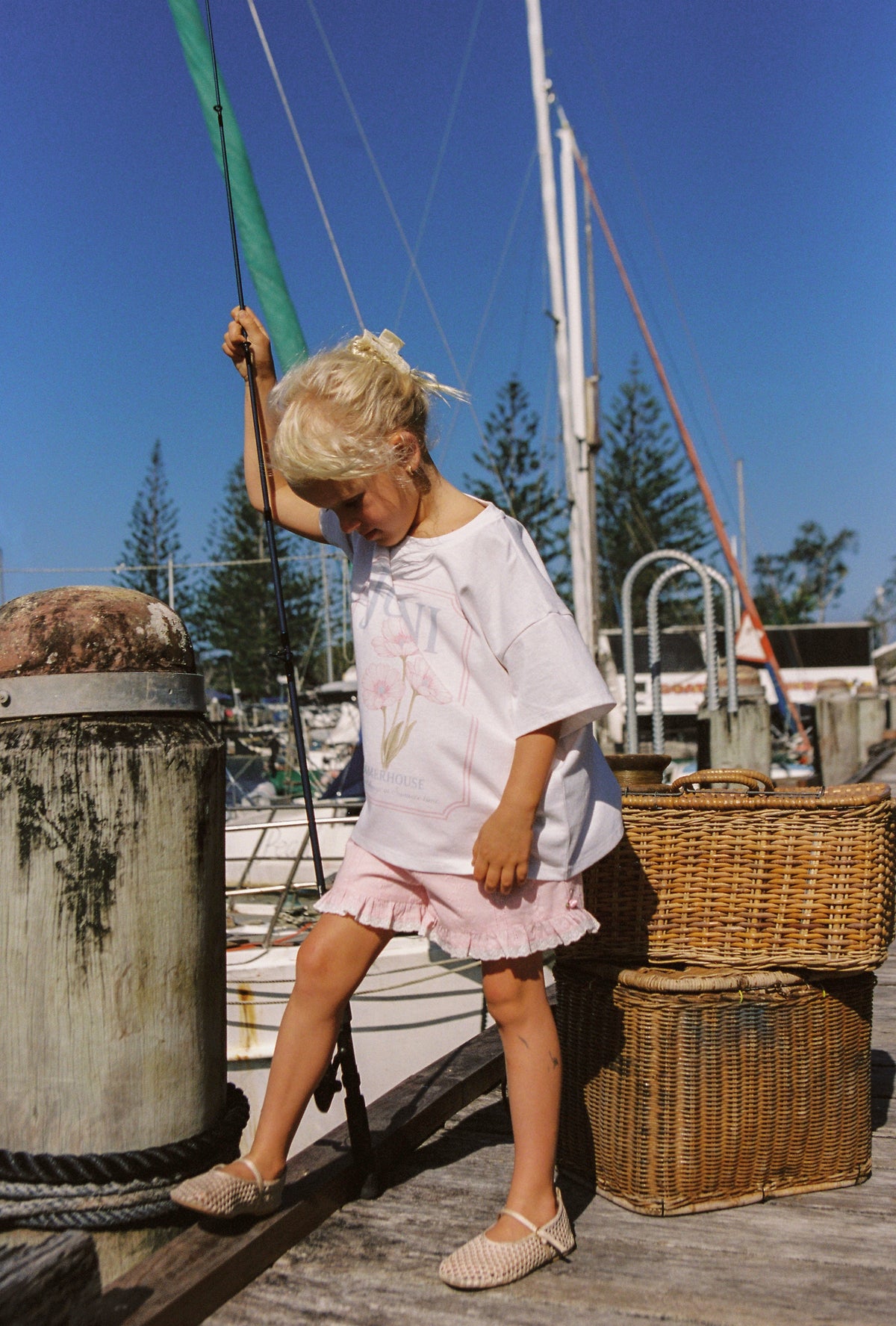 Juni JNR Summer House Tee White