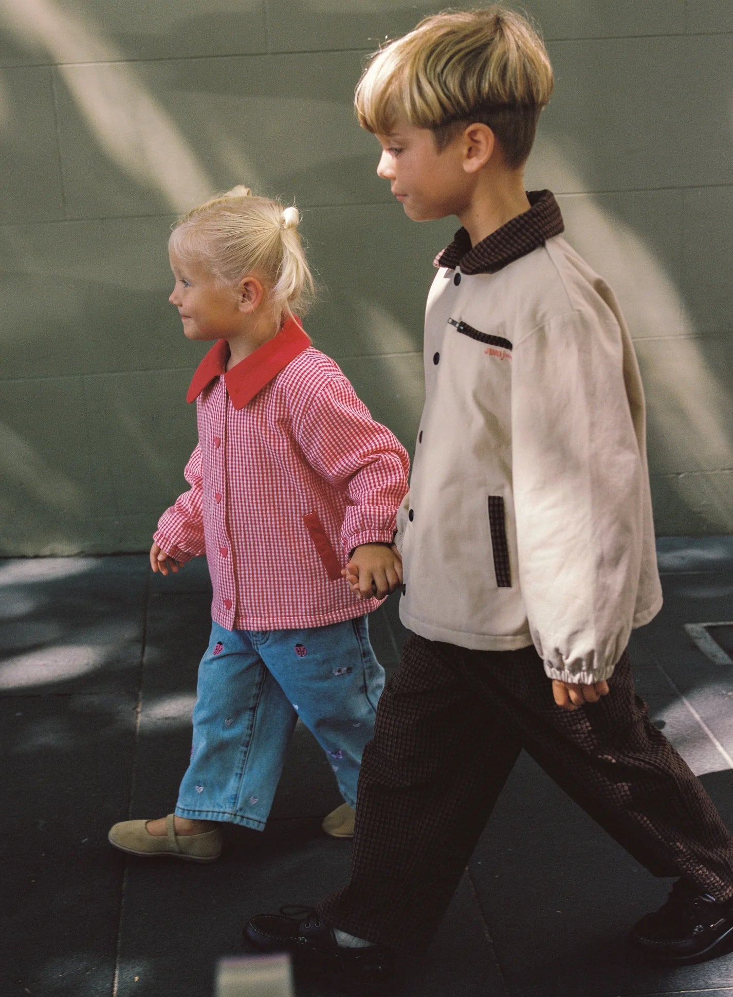 JUNI JNR - Sienna Padded Jacket Raspberry Gingham