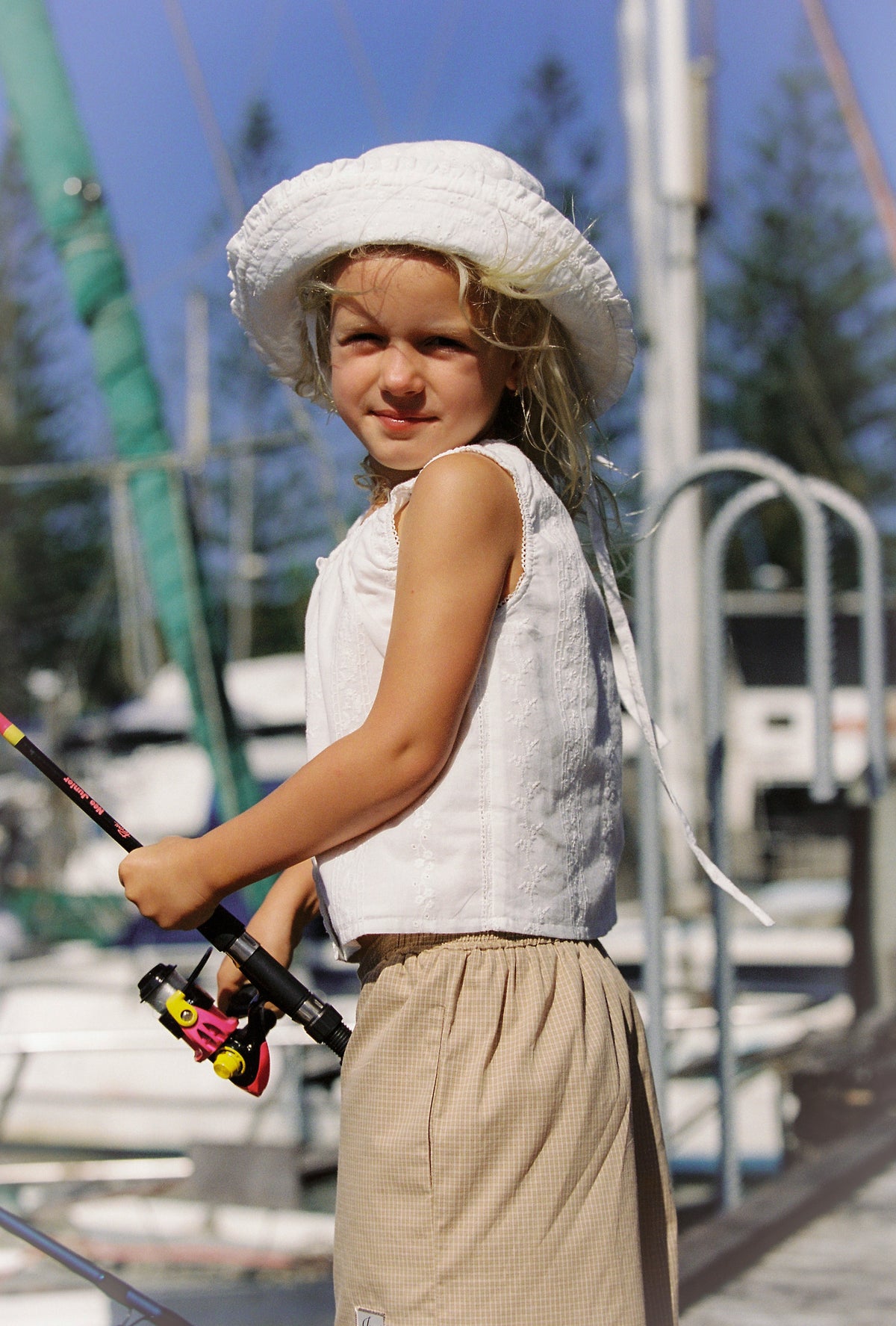 Juni Flora Sun Hat Blanc