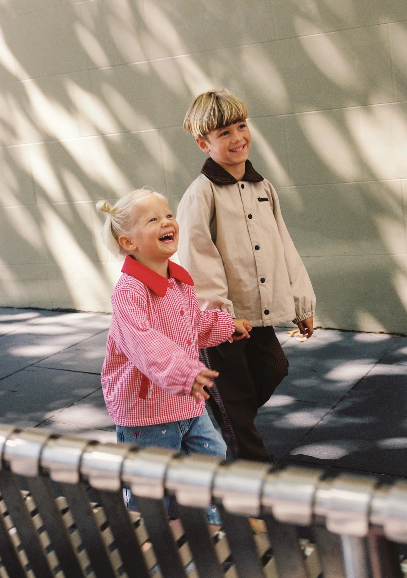 JUNI JNR - Sienna Padded Jacket Raspberry Gingham