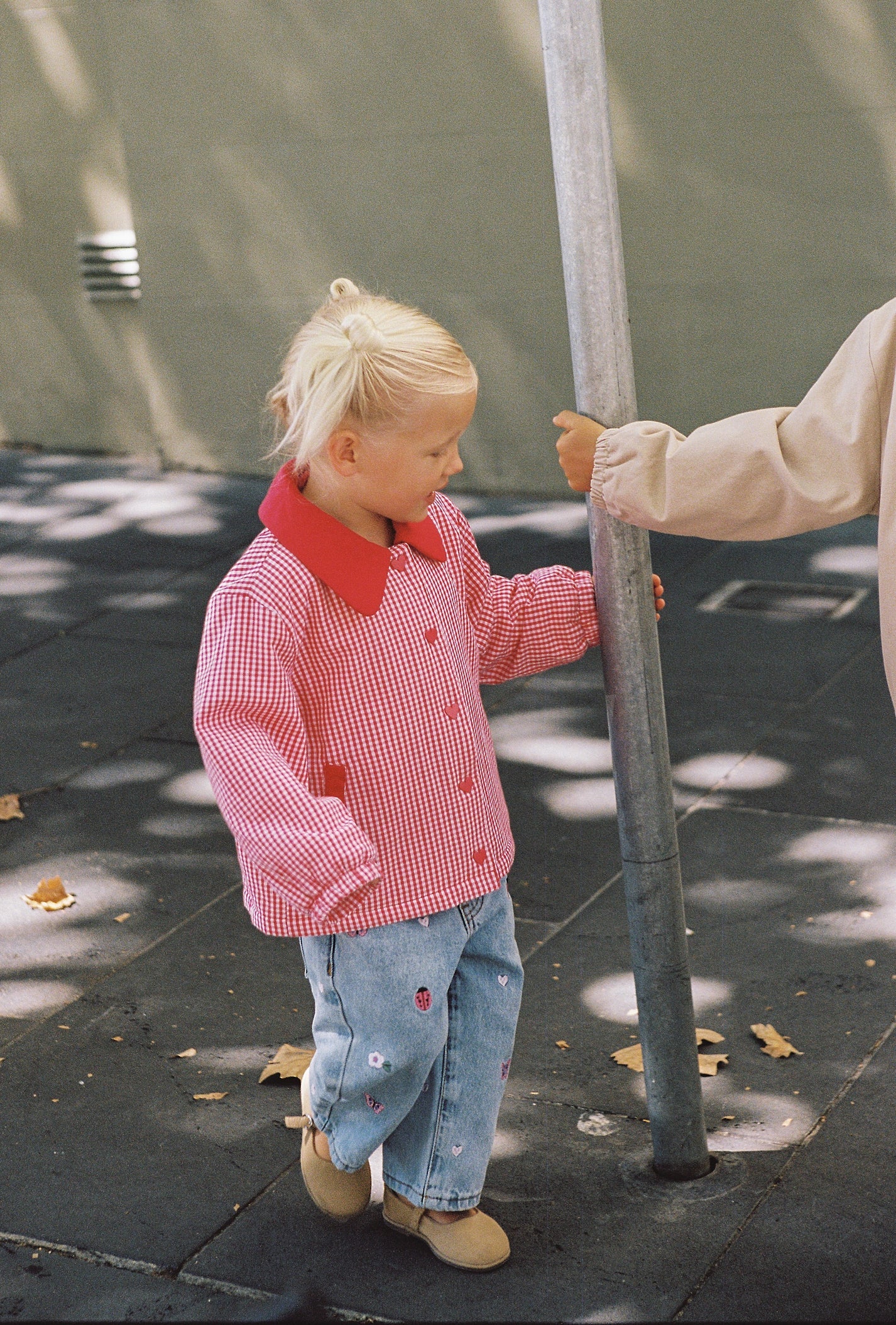 JUNI JNR - Sienna Padded Jacket Raspberry Gingham