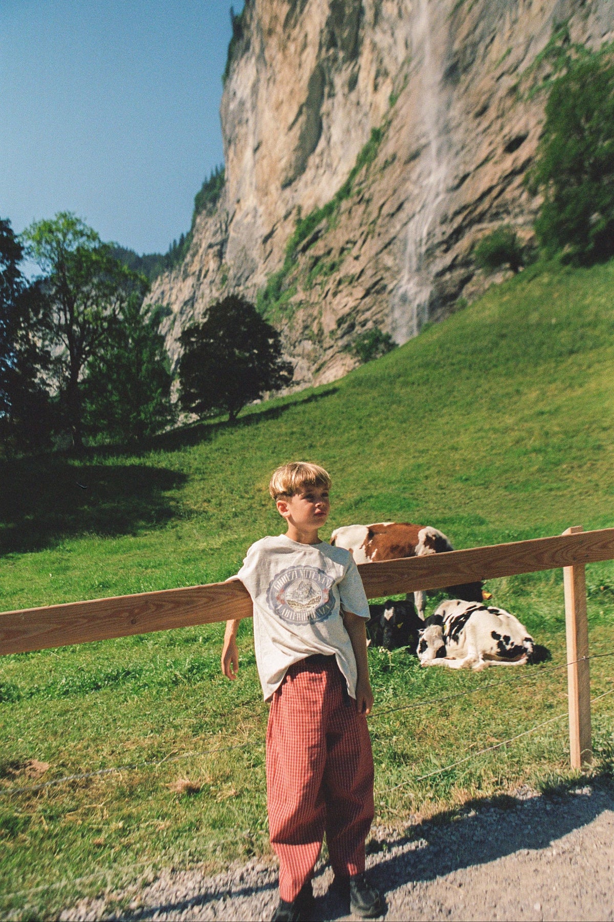 JUNI JNR - Benji Pant Red Check